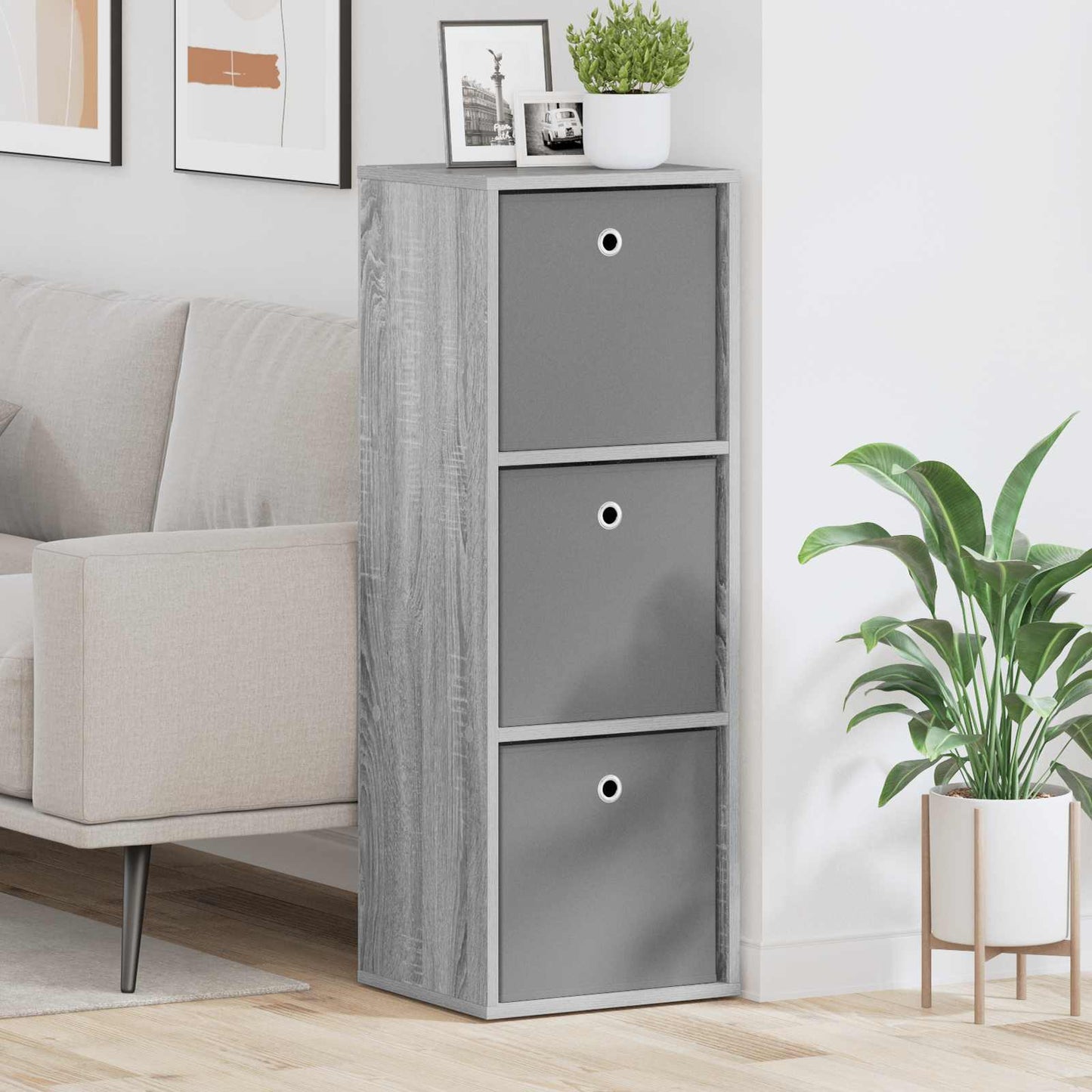 Sideboard with Drawer Grey Sonoma 35 x 32 x 99.5 cm