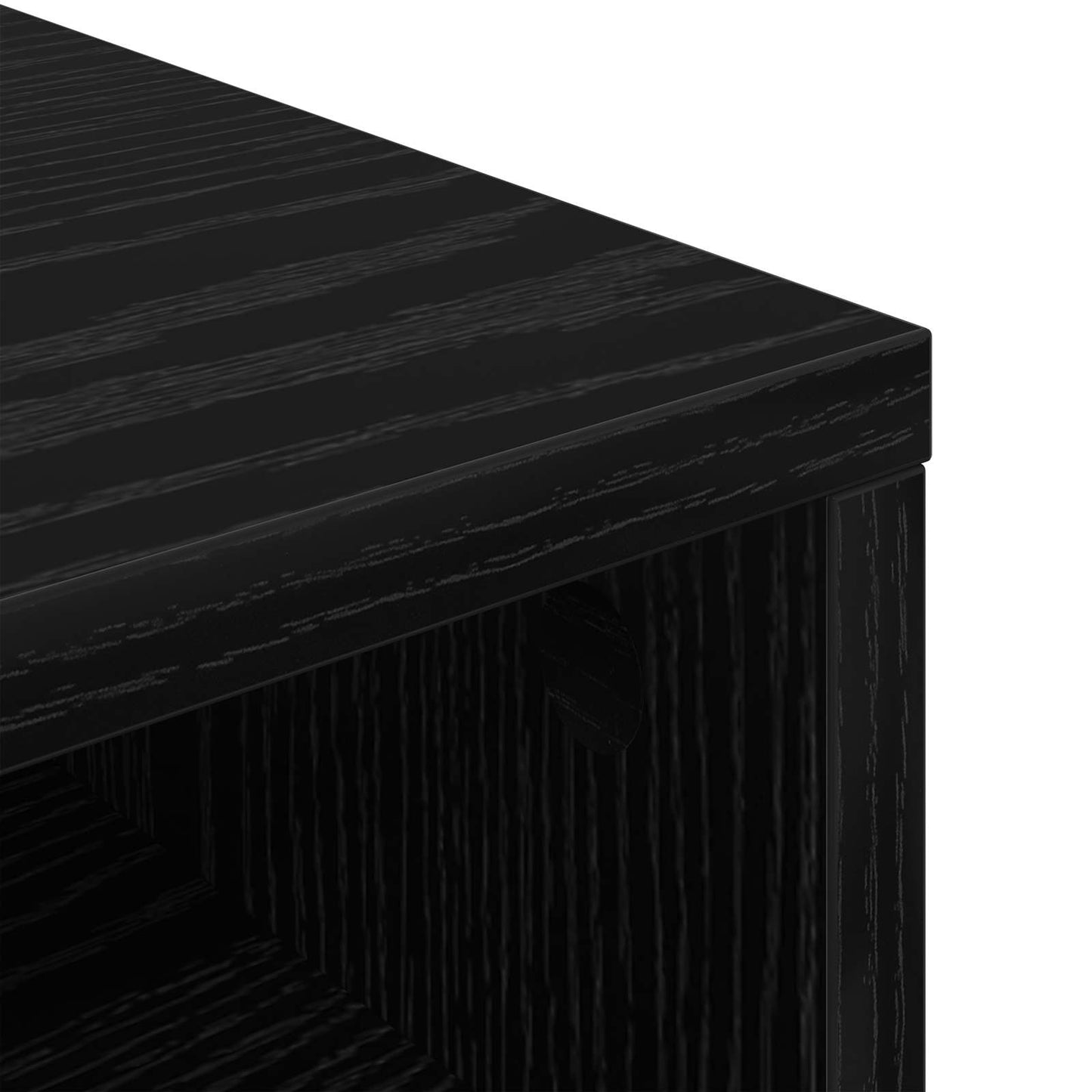 Lowboard with Drawer Black Oak 72 x 22.5 x 38 cm