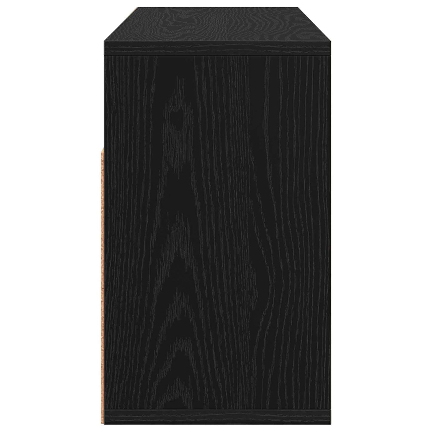 Lowboard with Drawer Black Oak 72 x 22.5 x 38 cm