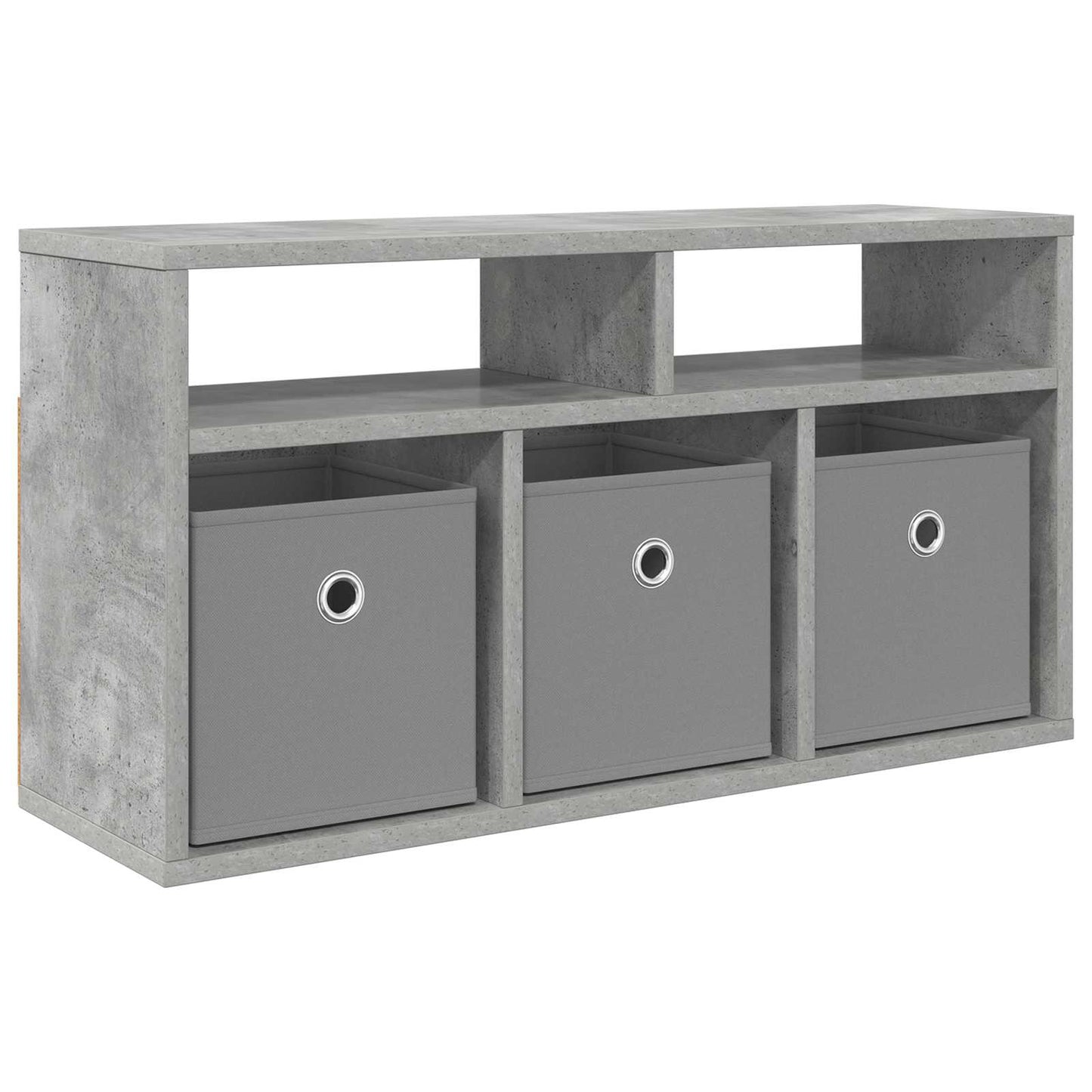 Lowboard with Drawer Concrete Grey 72 x 22.5 x 38 cm