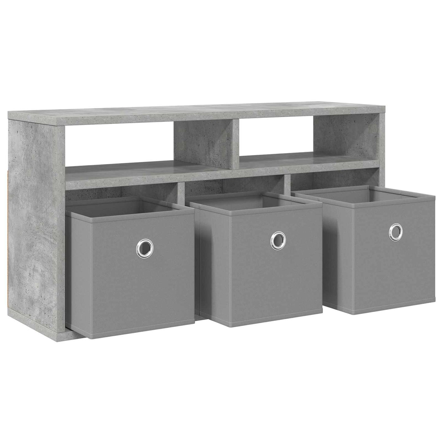 Lowboard with Drawer Concrete Grey 72 x 22.5 x 38 cm
