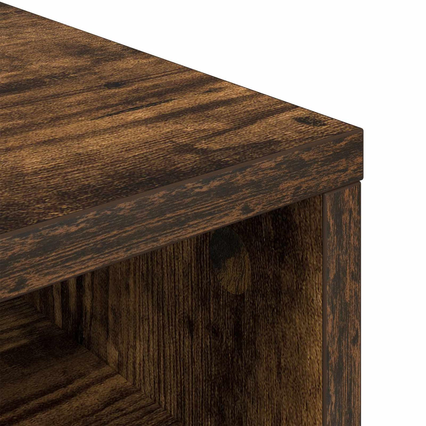Lowboard with Drawer Smoked Oak 72 x 22.5 x 38 cm