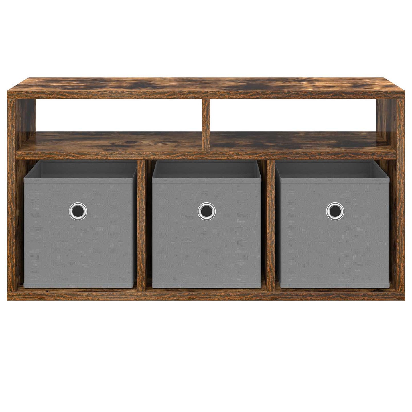 Lowboard with Drawer Smoked Oak 72 x 22.5 x 38 cm