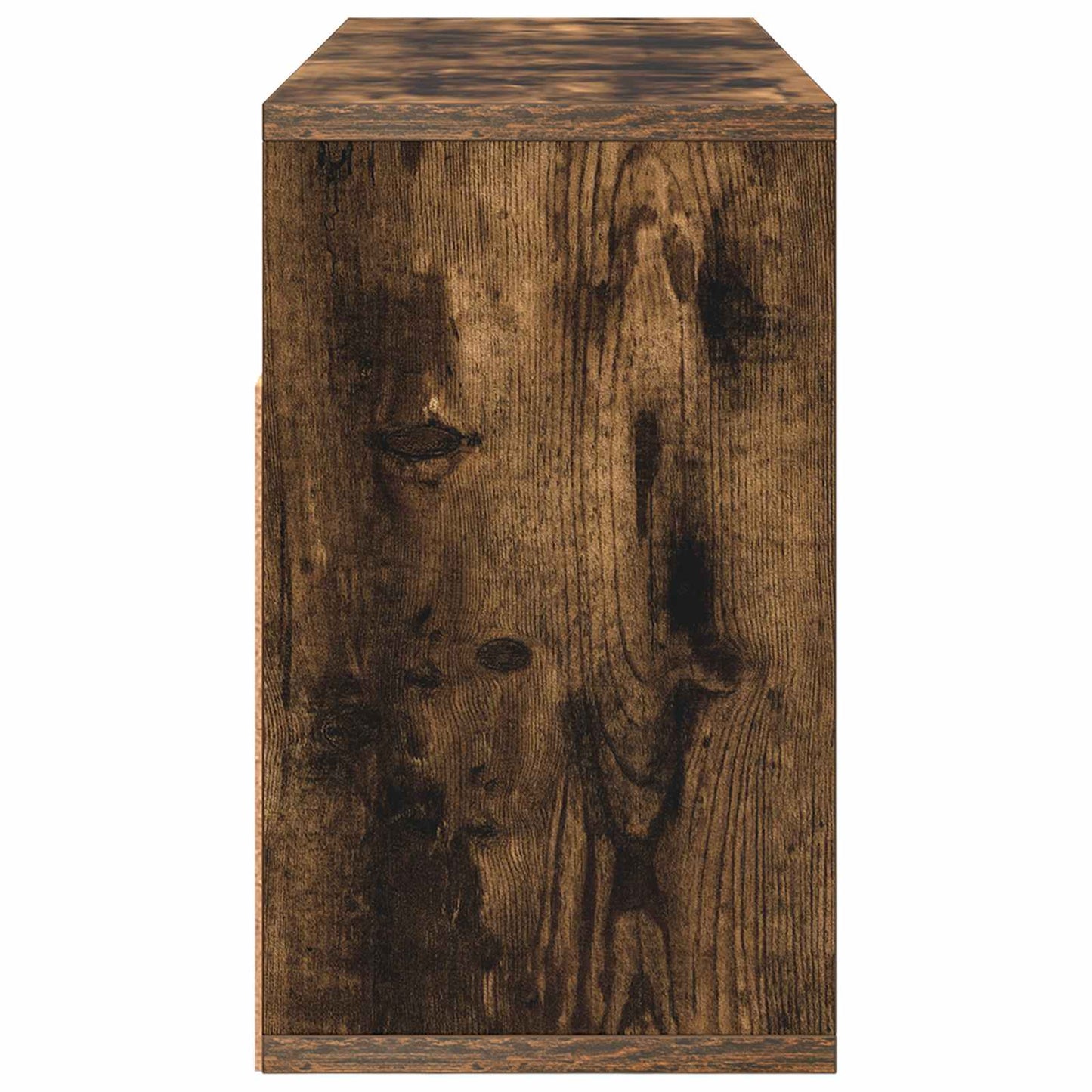 Lowboard with Drawer Smoked Oak 72 x 22.5 x 38 cm