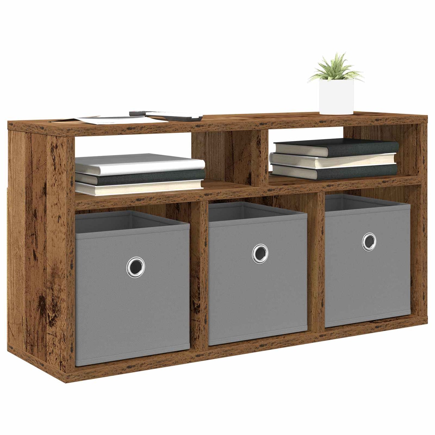 Lowboard with Drawer Old Wood 72 x 22.5 x 38 cm