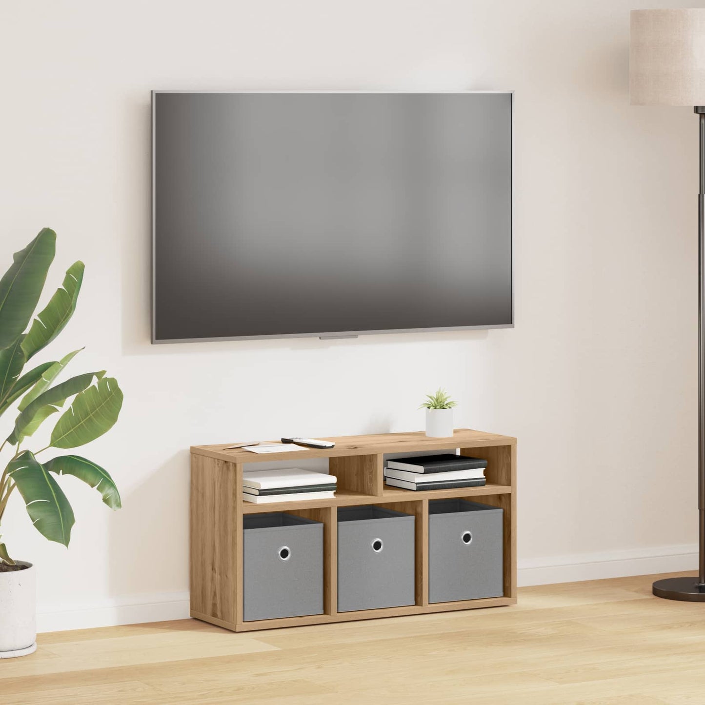 Lowboard with Drawer Artisan Oak 72 x 22.5 x 38 cm