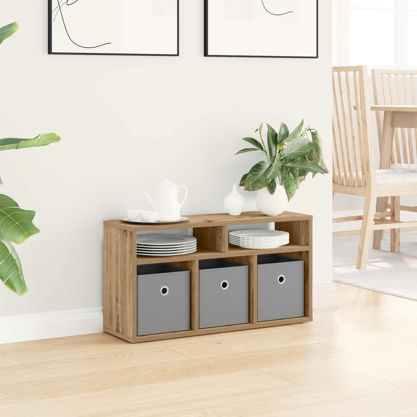 Lowboard with Drawer Artisan Oak 72 x 22.5 x 38 cm