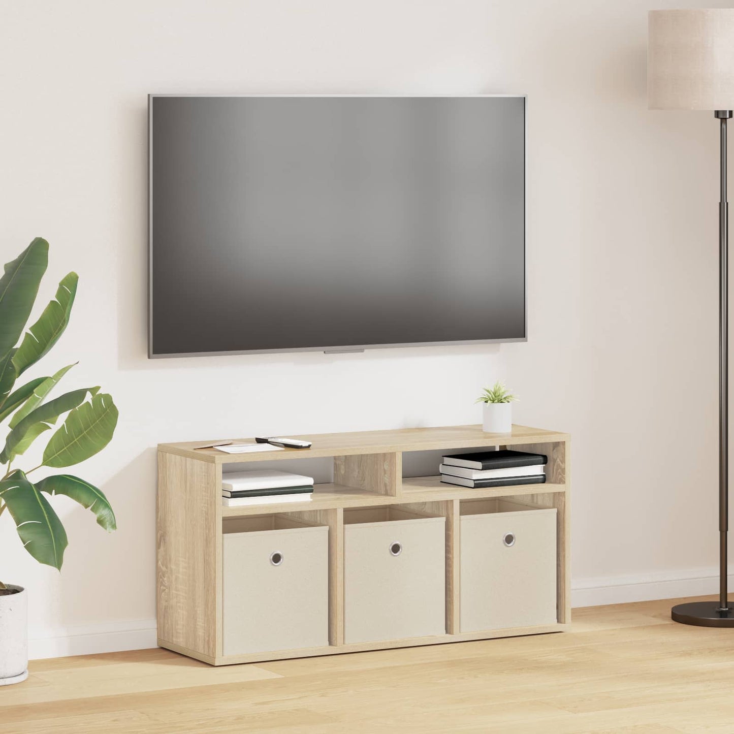 Lowboard with Drawer Sonoma Oak 87 x 27.5 x 43 cm
