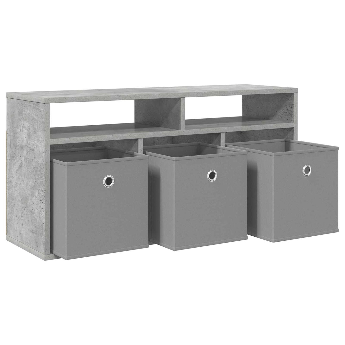 Lowboard with Drawer Concrete Grey 87 x 27.5 x 43 cm