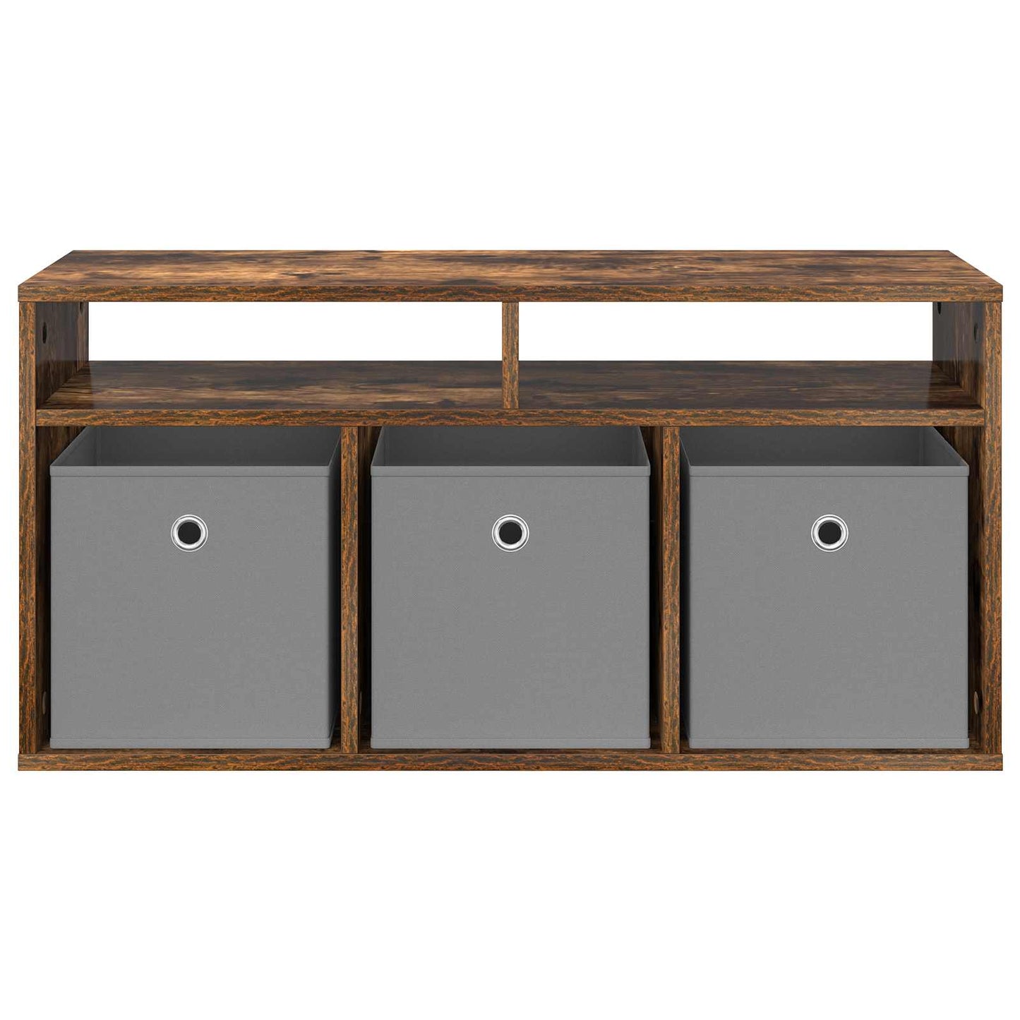 Lowboard with Drawer Smoked Oak 87 x 27.5 x 43 cm