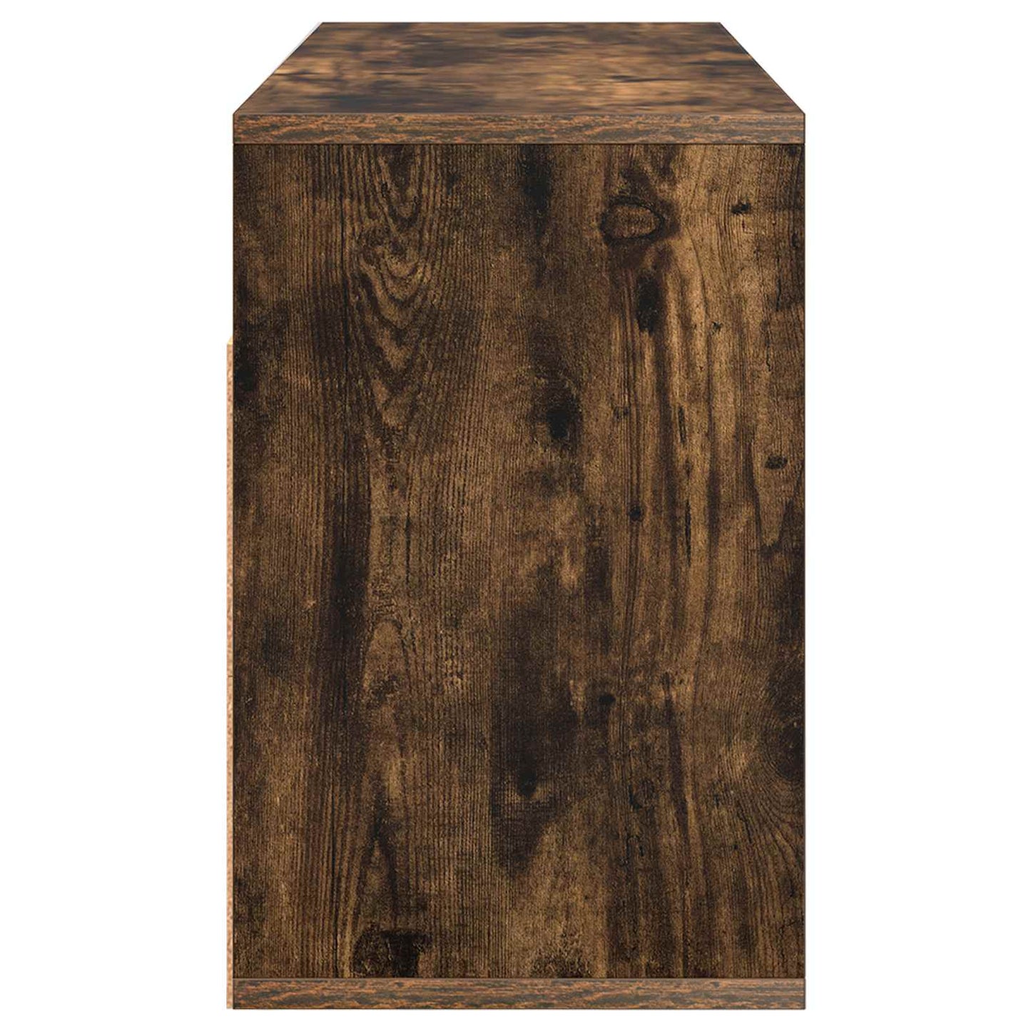 Lowboard with Drawer Smoked Oak 87 x 27.5 x 43 cm