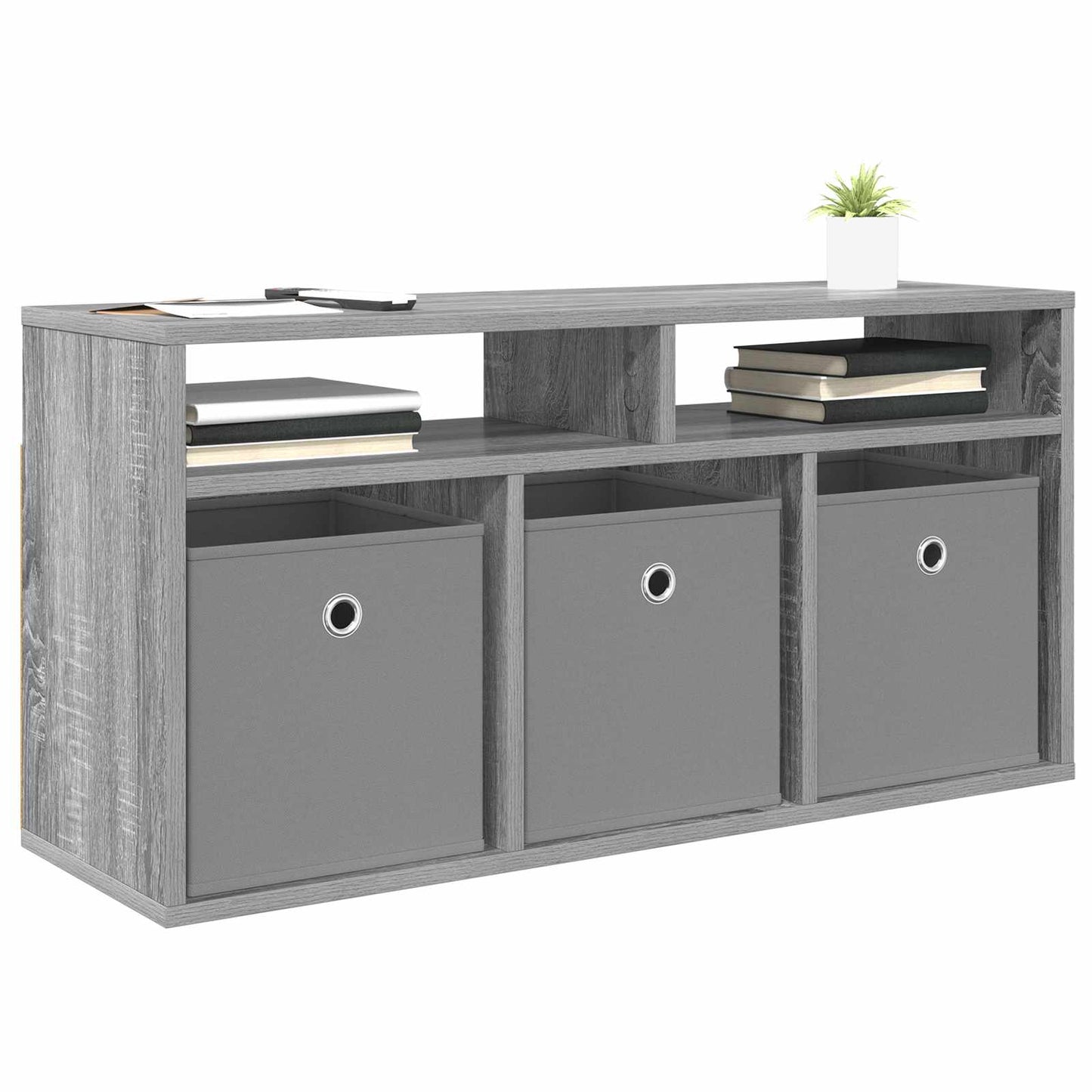 Lowboard with Drawer Grey Sonoma 87 x 27.5 x 43 cm
