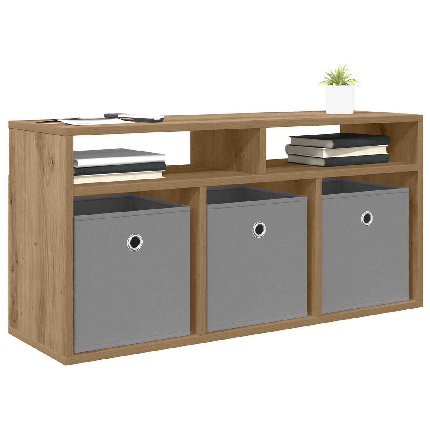 Lowboard with Drawer Artisan Oak 87 x 27.5 x 43 cm