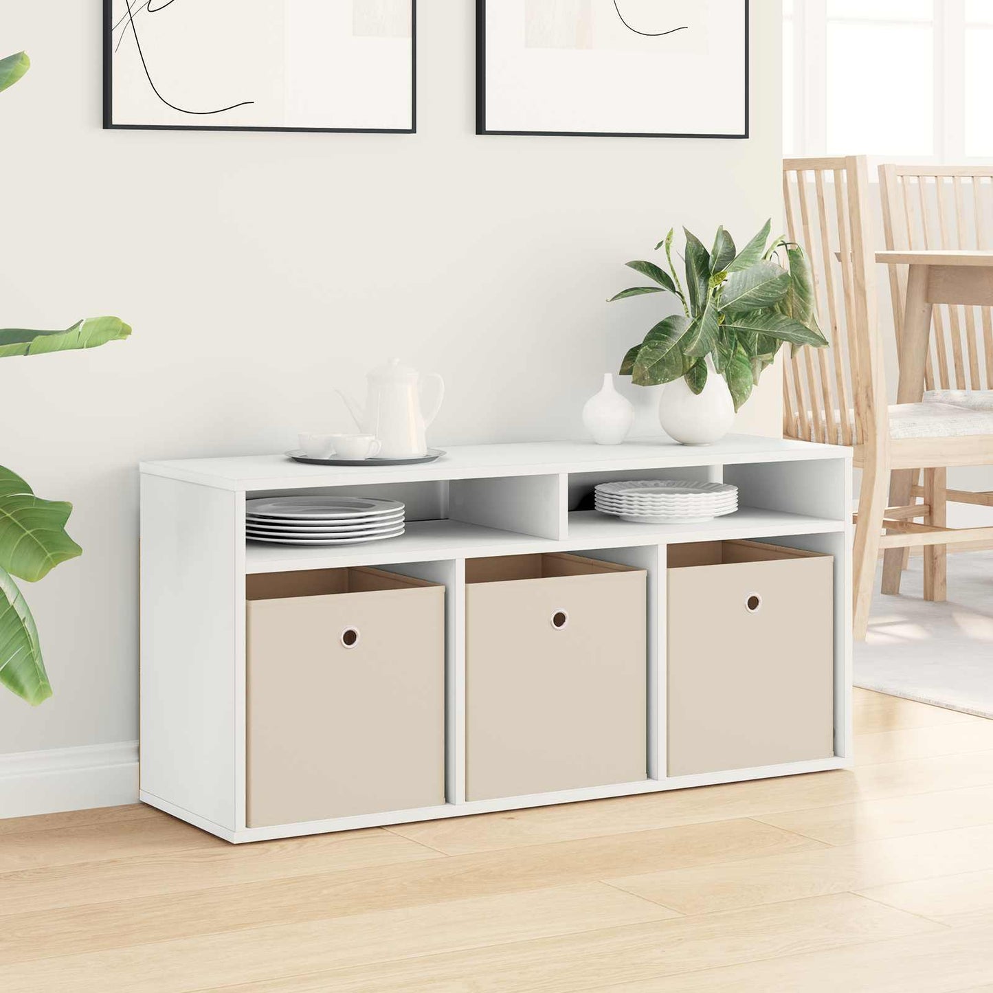 Lowboard with Drawer White 102 x 32 x 48.5 cm
