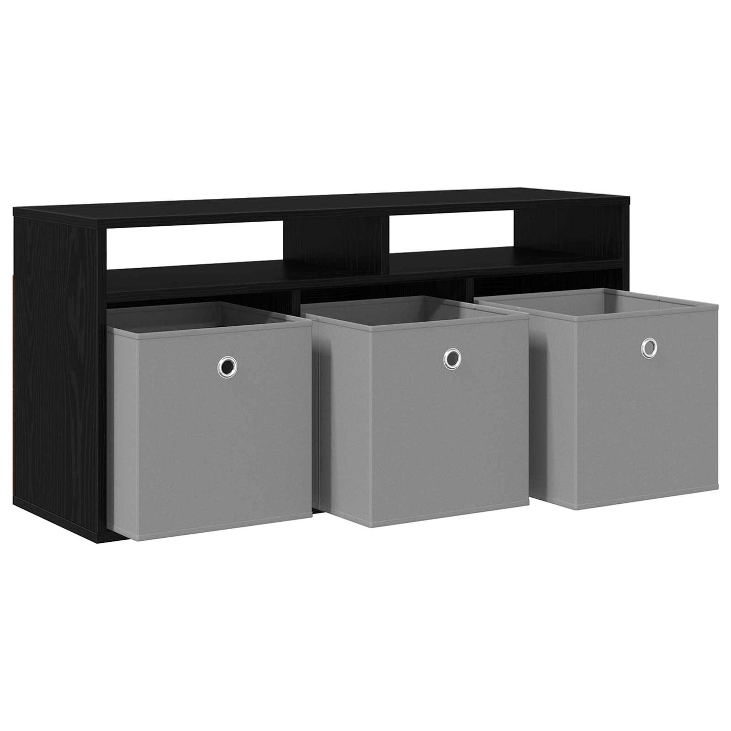 Lowboard with Drawer Black Oak 102 x 32 x 48.5 cm