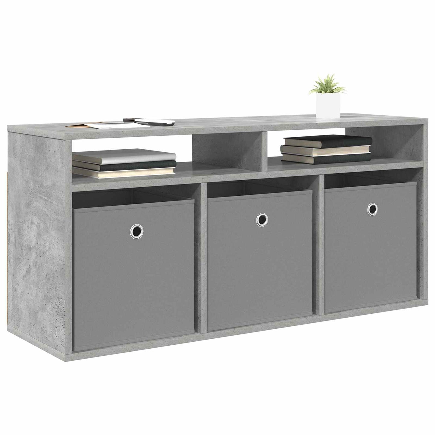 Lowboard with Drawer Concrete Grey 102 x 32 x 48.5 cm