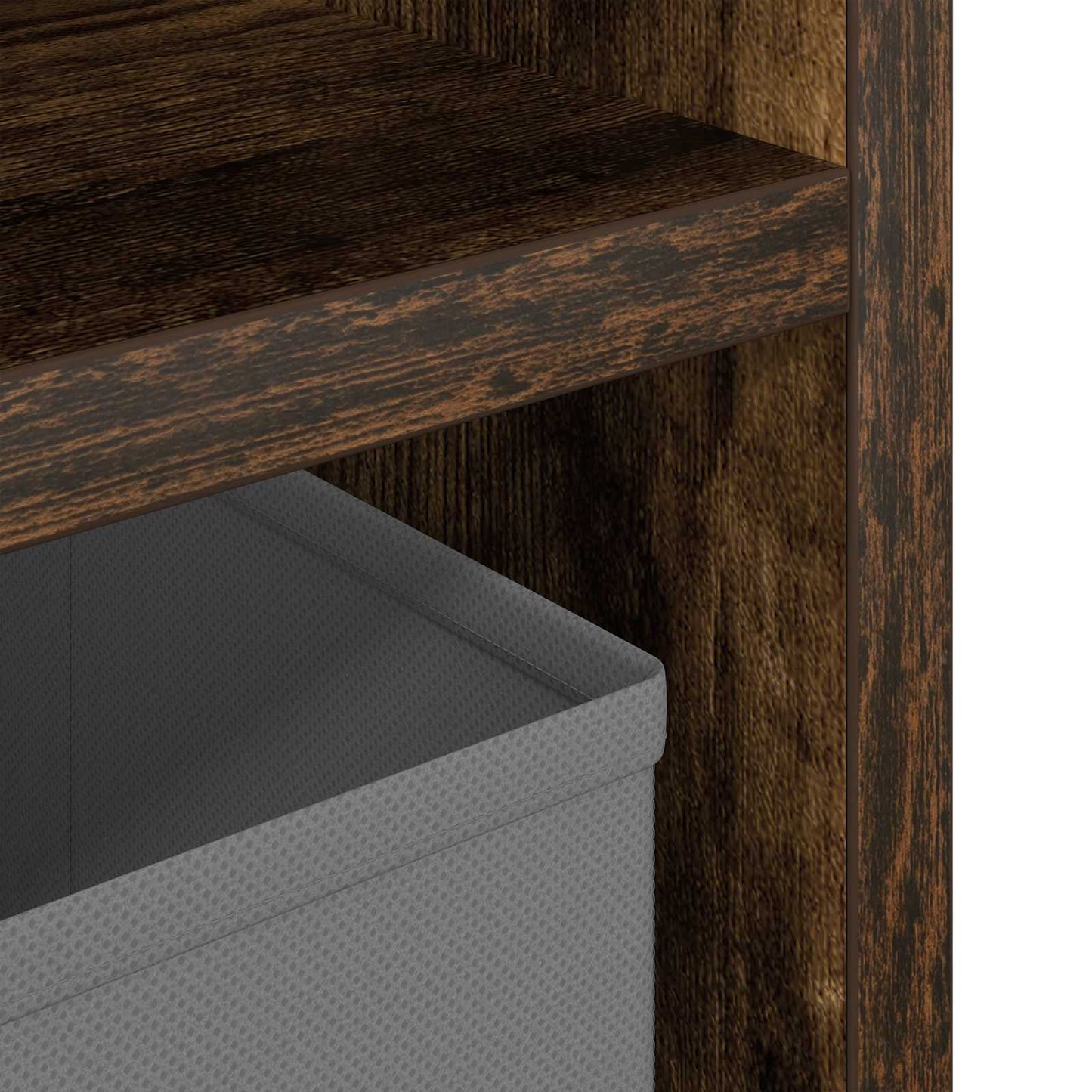 Lowboard with Drawer Smoked Oak 102 x 32 x 48.5 cm