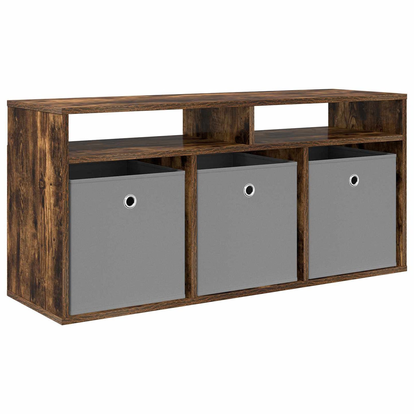 Lowboard with Drawer Smoked Oak 102 x 32 x 48.5 cm