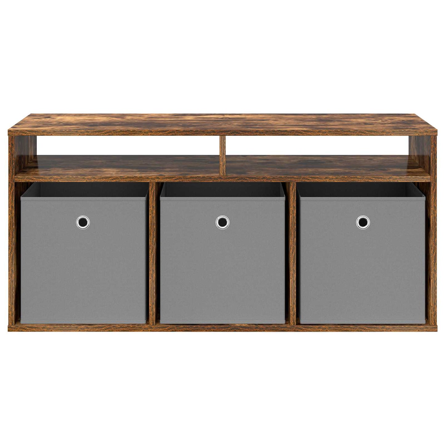 Lowboard with Drawer Smoked Oak 102 x 32 x 48.5 cm