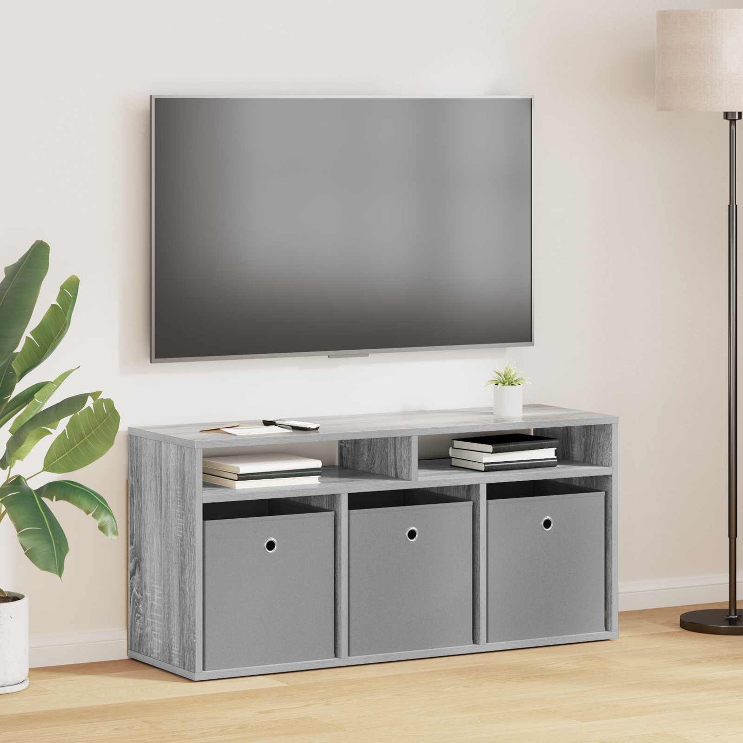 Lowboard with Drawer Grey Sonoma 102 x 32 x 48.5 cm