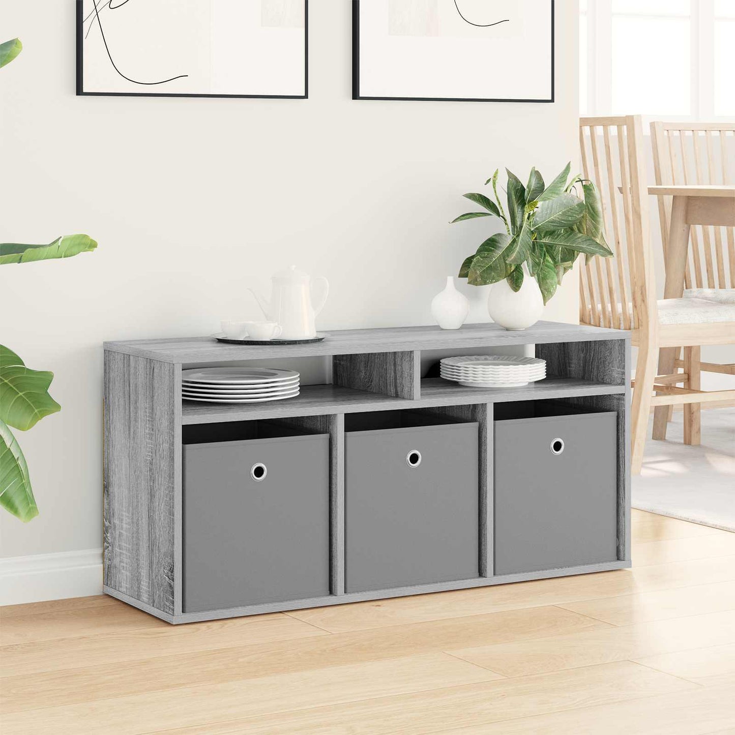 Lowboard with Drawer Grey Sonoma 102 x 32 x 48.5 cm