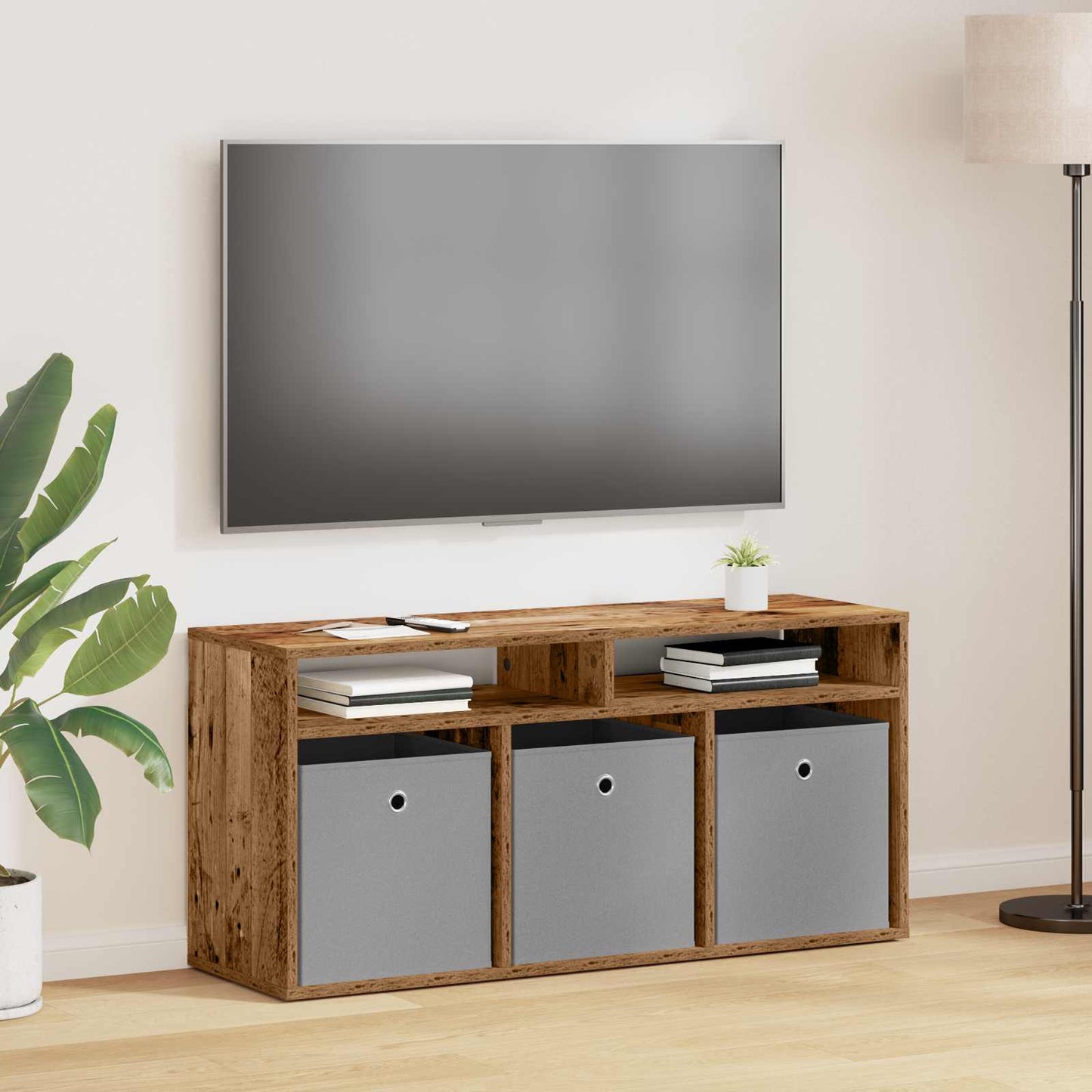 Lowboard with Drawer Old Wood 102 x 32 x 48.5 cm
