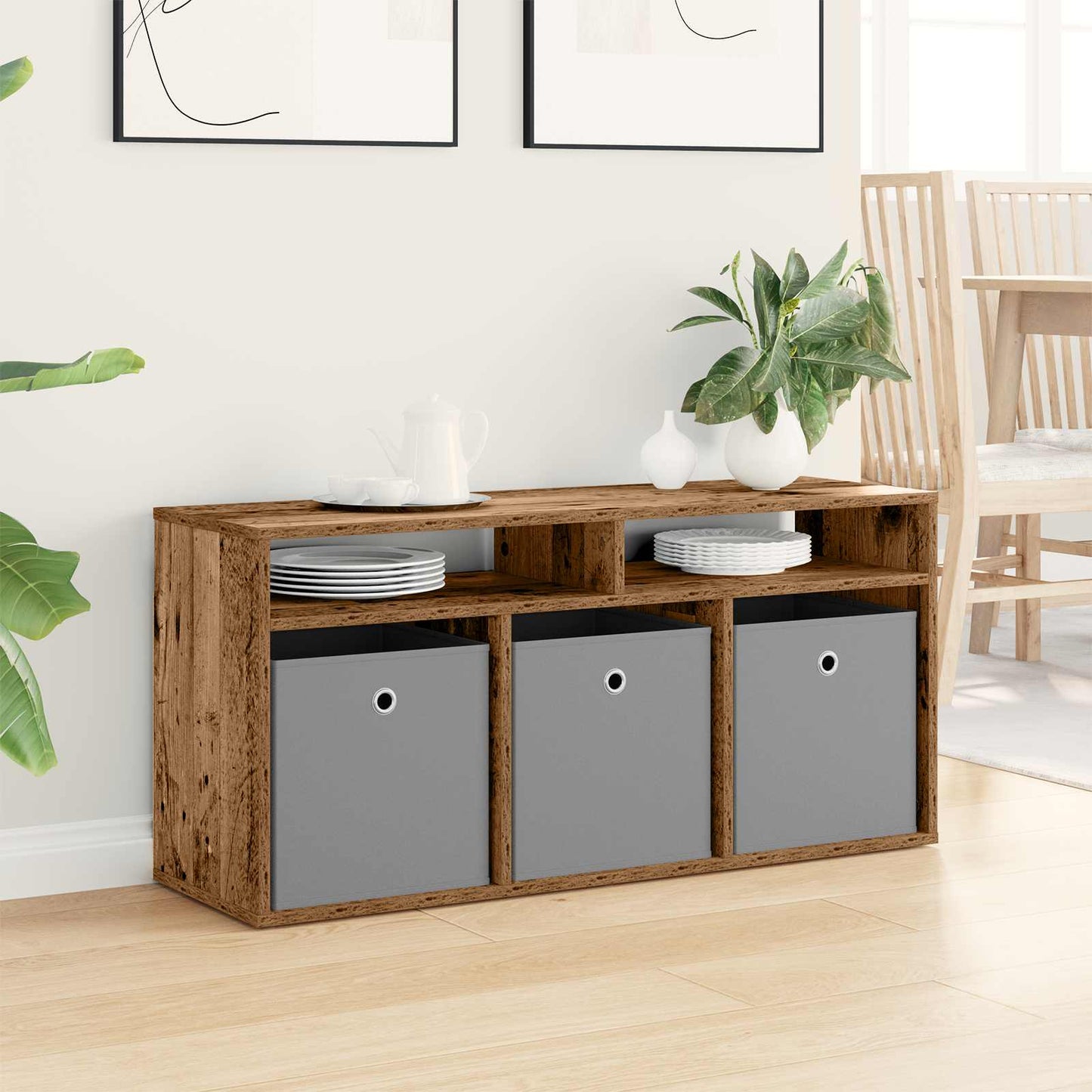 Lowboard with Drawer Old Wood 102 x 32 x 48.5 cm