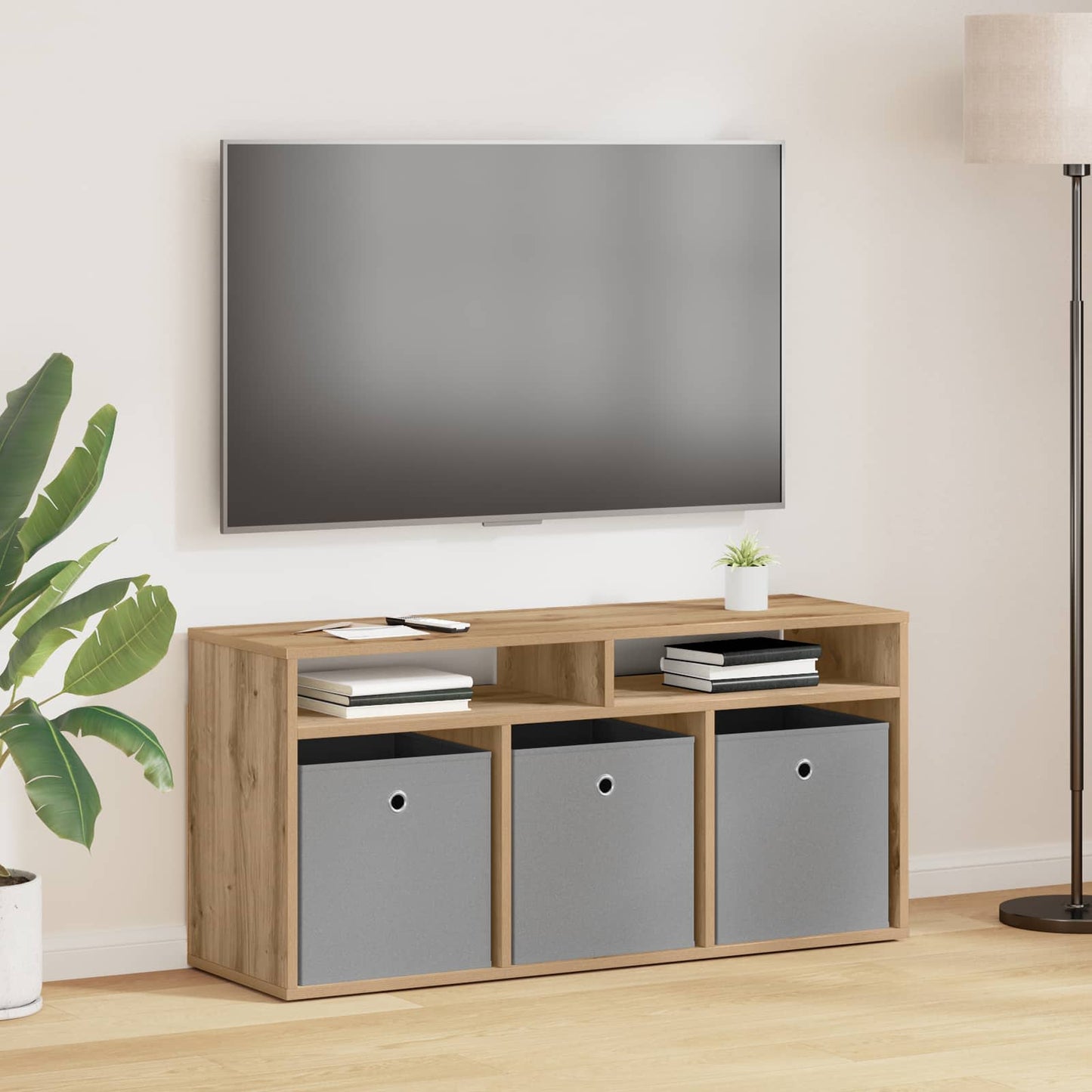 Lowboard with Drawer Artisan Oak 102 x 32 x 48.5 cm