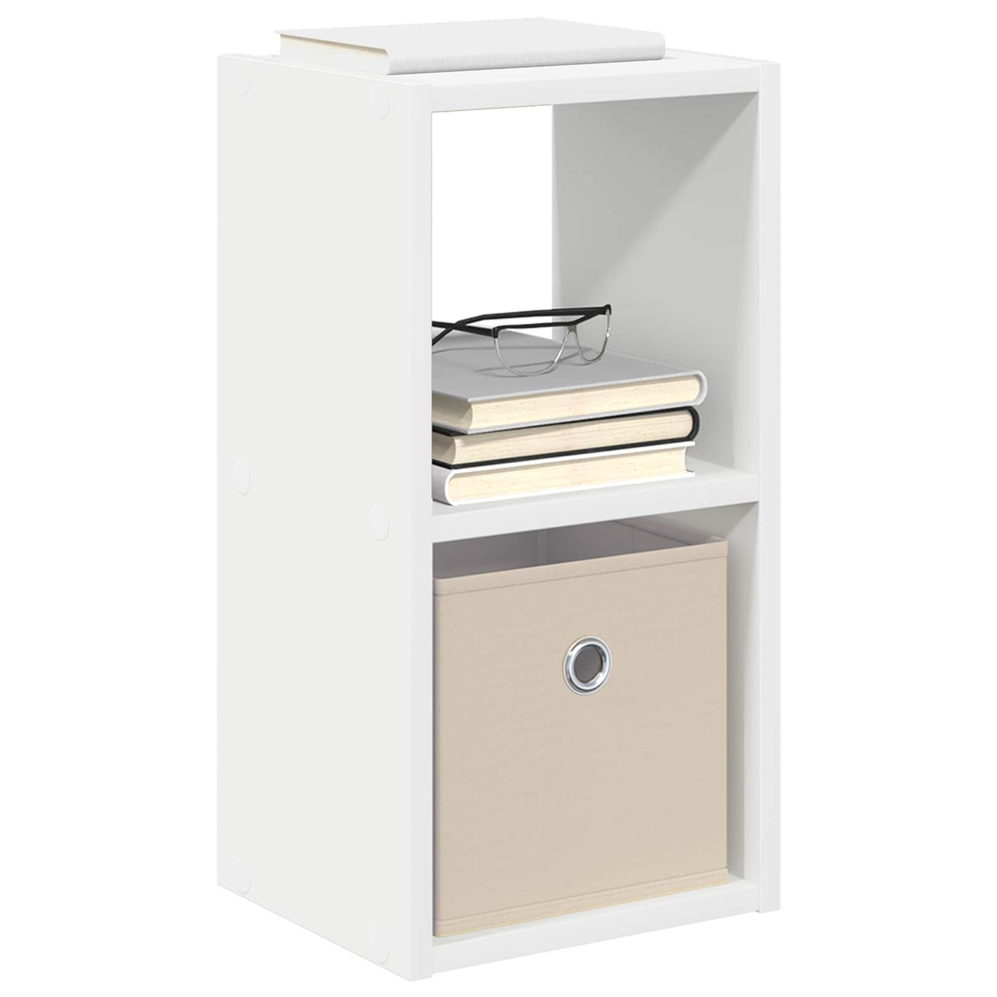 Bedside Table 2 pcs White 25.5 x 22 x 49.5 cm Engineered Wood