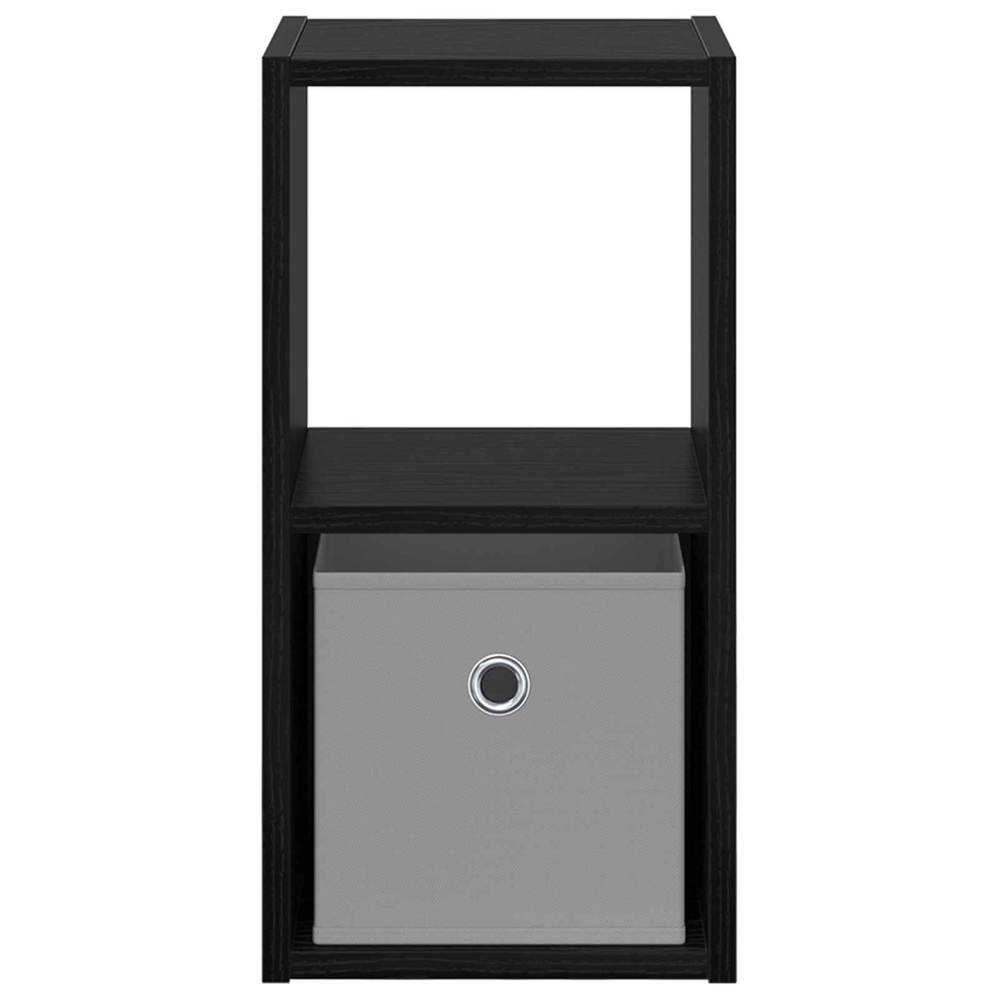 Bedside Table Black Oak 25.5 x 22 x 49.5 cm Engineered Wood