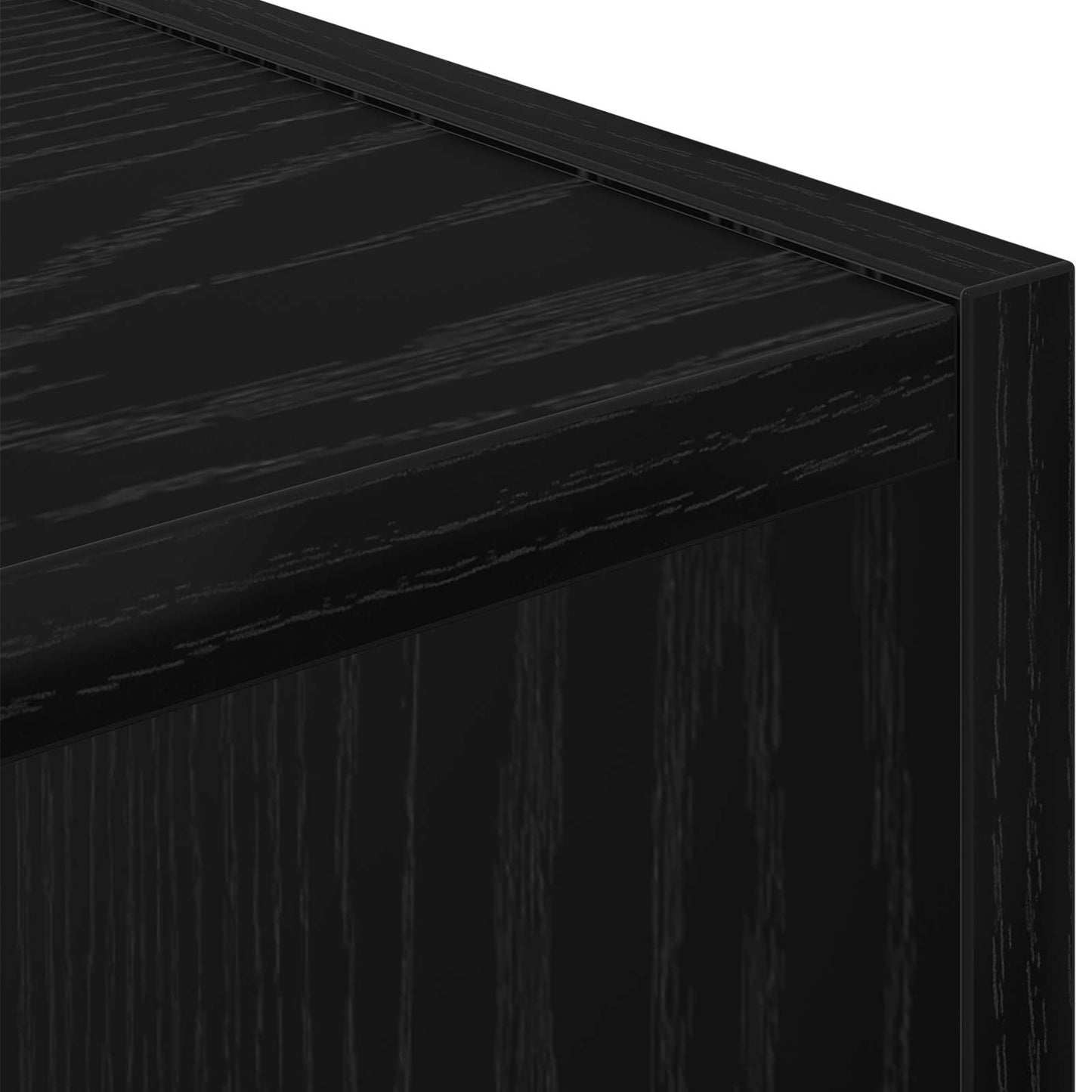 Bedside Table with Drawer 2 pcs Black Oak 25.5 x 22 x 49.5 cm