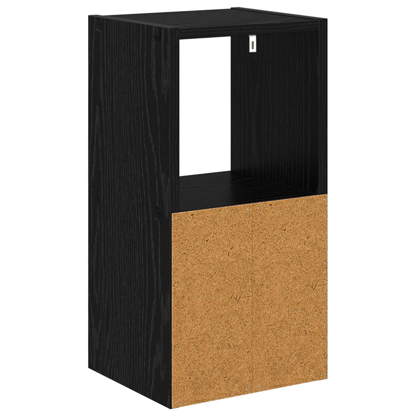 Bedside Table with Drawer 2 pcs Black Oak 25.5 x 22 x 49.5 cm