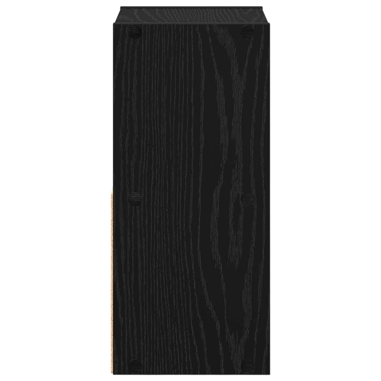 Bedside Table with Drawer 2 pcs Black Oak 25.5 x 22 x 49.5 cm