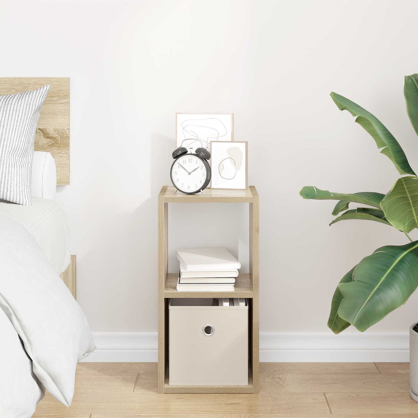 Bedside Table Sonoma Oak 25.5 x 22 x 49.5 cm Engineered Wood