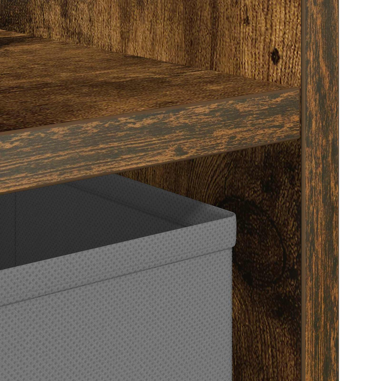 Bedside Table with Drawer 2 pcs Smoked Oak 25.5 x 22 x 49.5 cm
