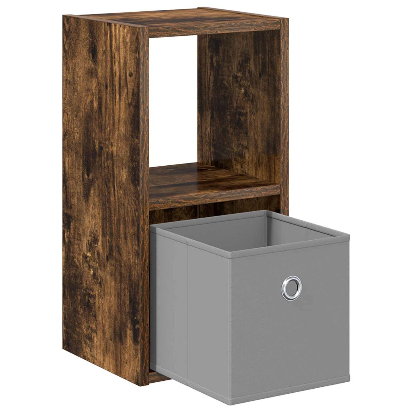 Bedside Table with Drawer 2 pcs Smoked Oak 25.5 x 22 x 49.5 cm