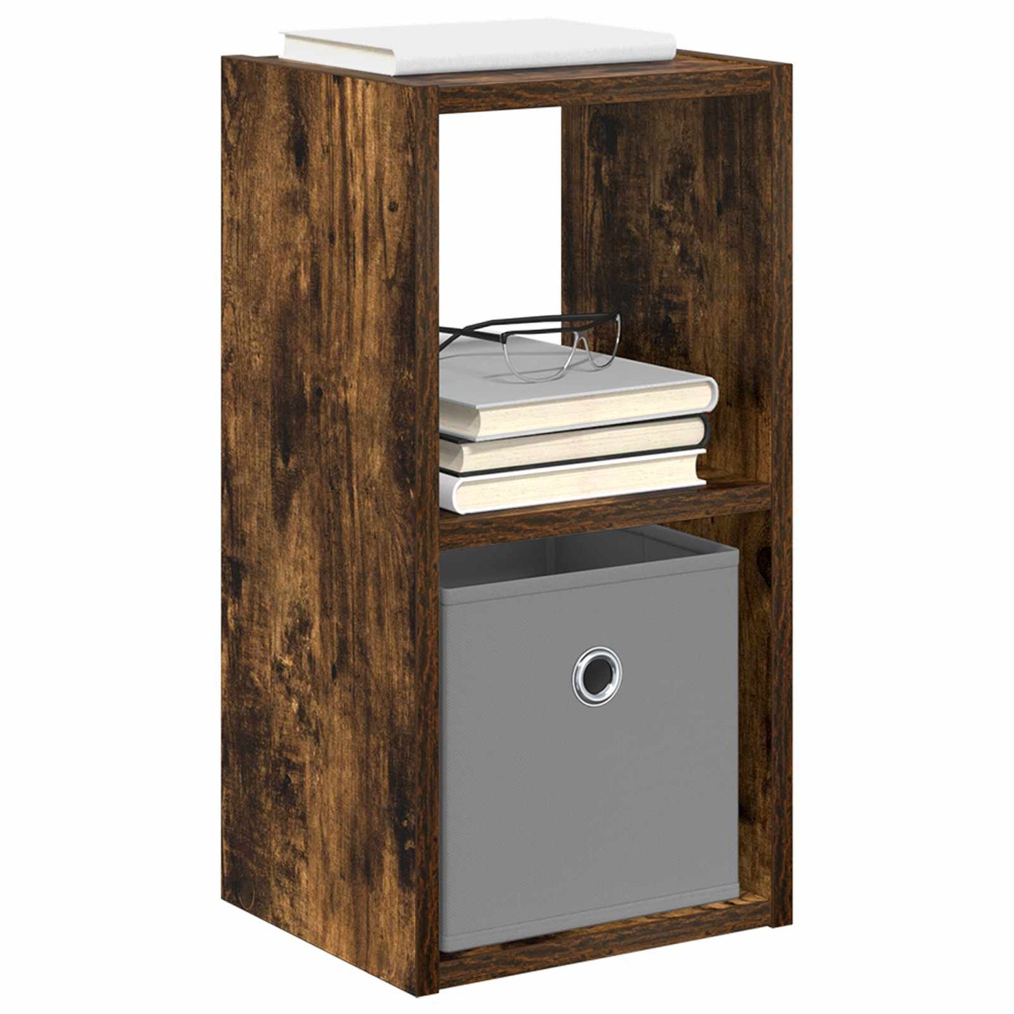Bedside Table with Drawer 2 pcs Smoked Oak 25.5 x 22 x 49.5 cm