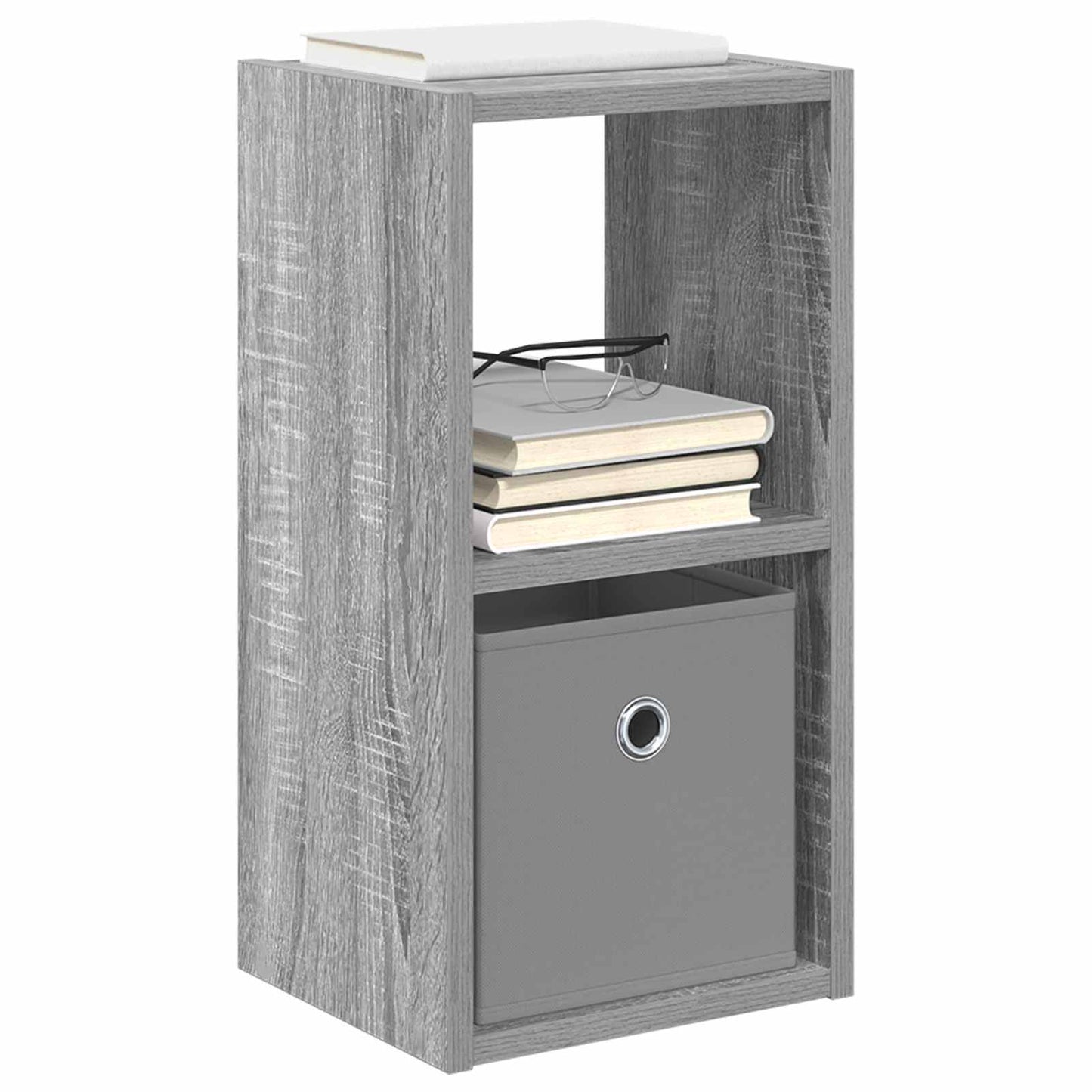 Bedside Table with Drawer 2 pcs Grey Sonoma 25.5 x 22 x 49.5 cm