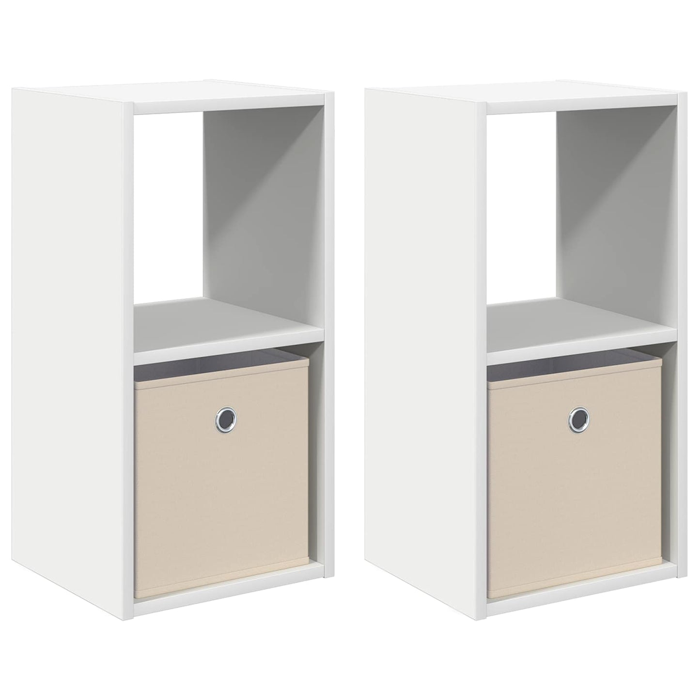 Bedside Table 2 pcs White 30.5 x 27 x 59.5 cm Engineered Wood