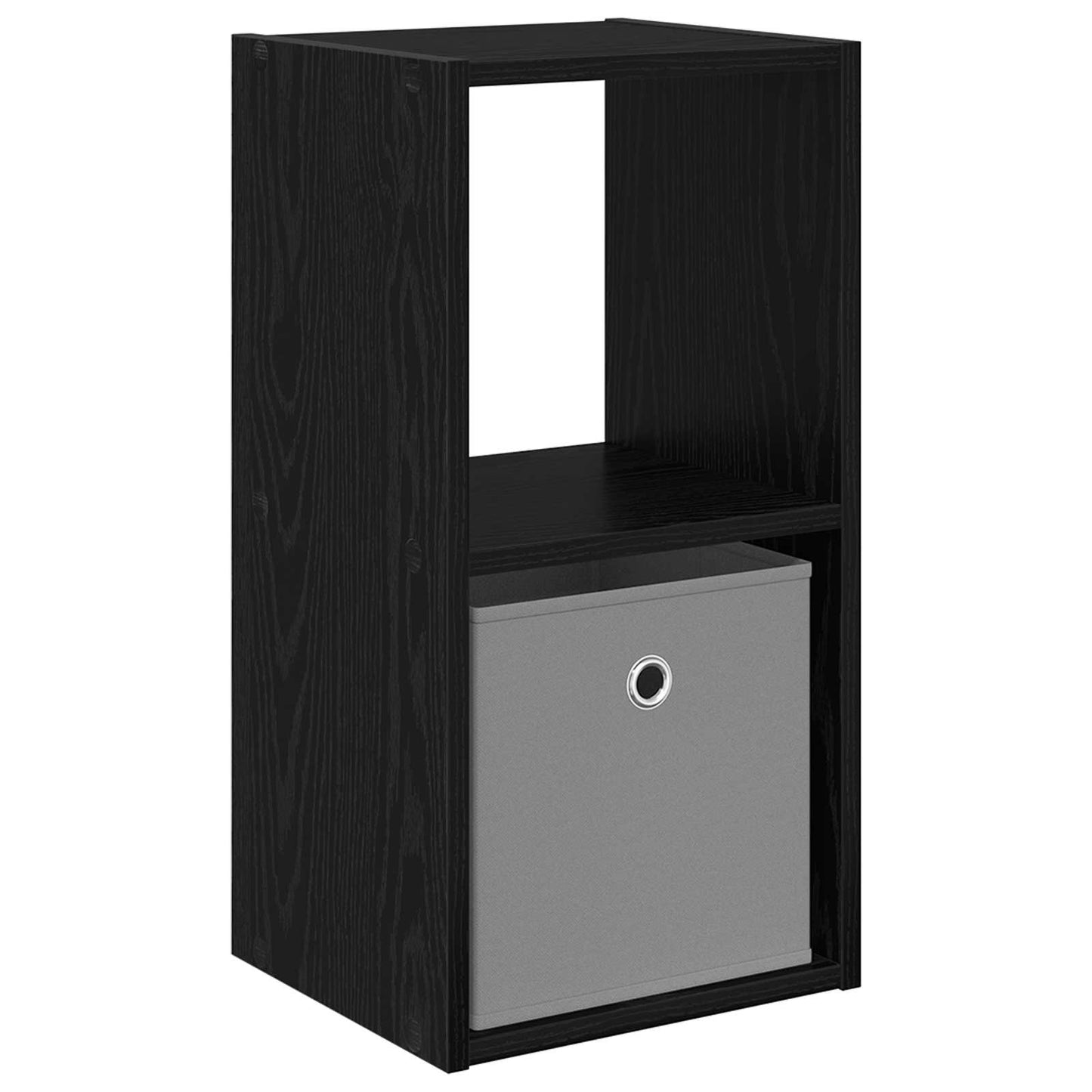 Bedside Table Black Oak 30.5 x 27 x 59.5 cm Engineered Wood