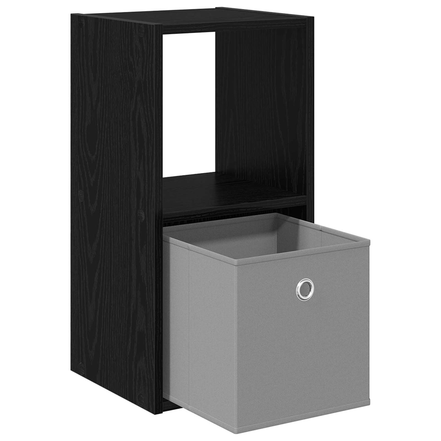 Bedside Table Black Oak 30.5 x 27 x 59.5 cm Engineered Wood