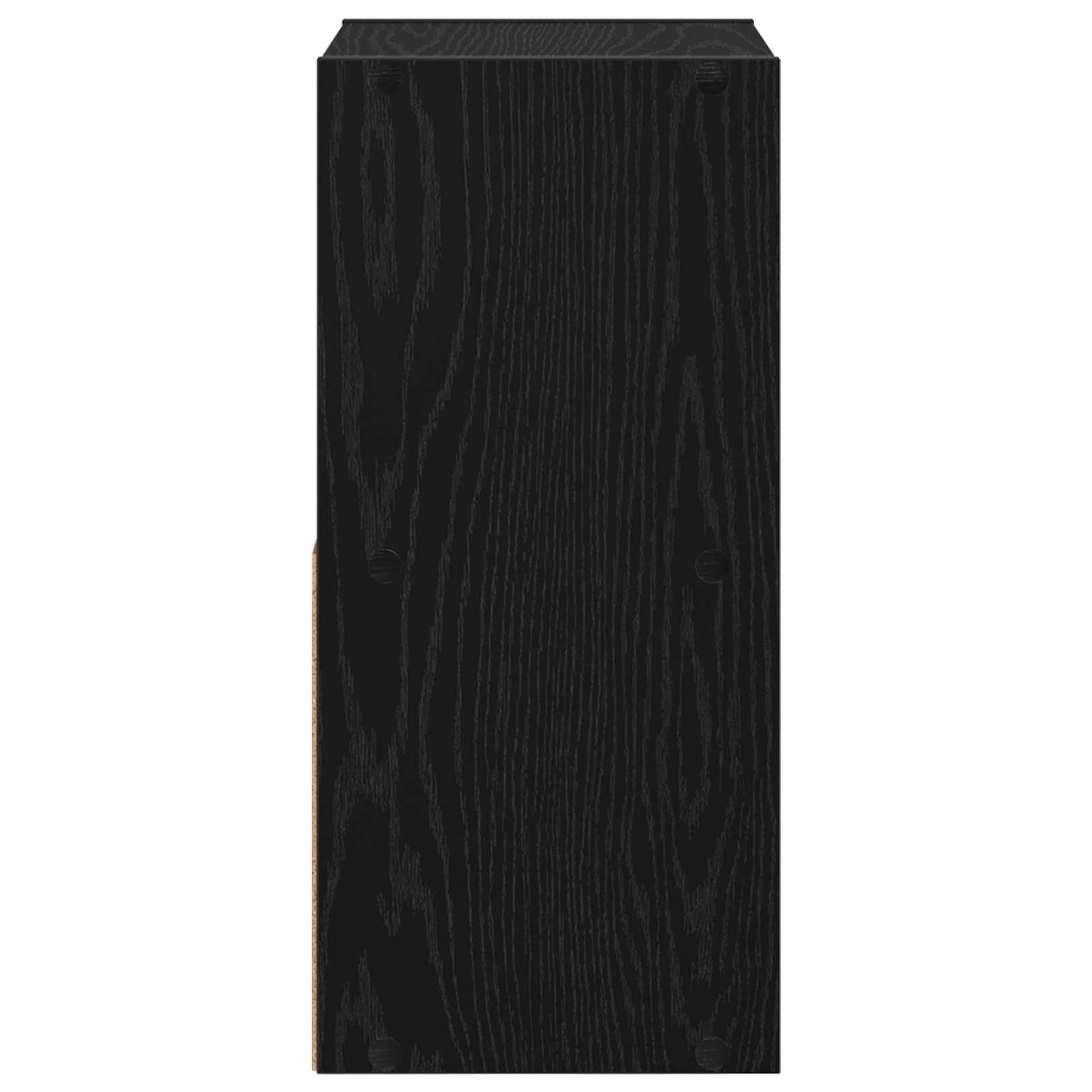 Bedside Table Black Oak 30.5 x 27 x 59.5 cm Engineered Wood