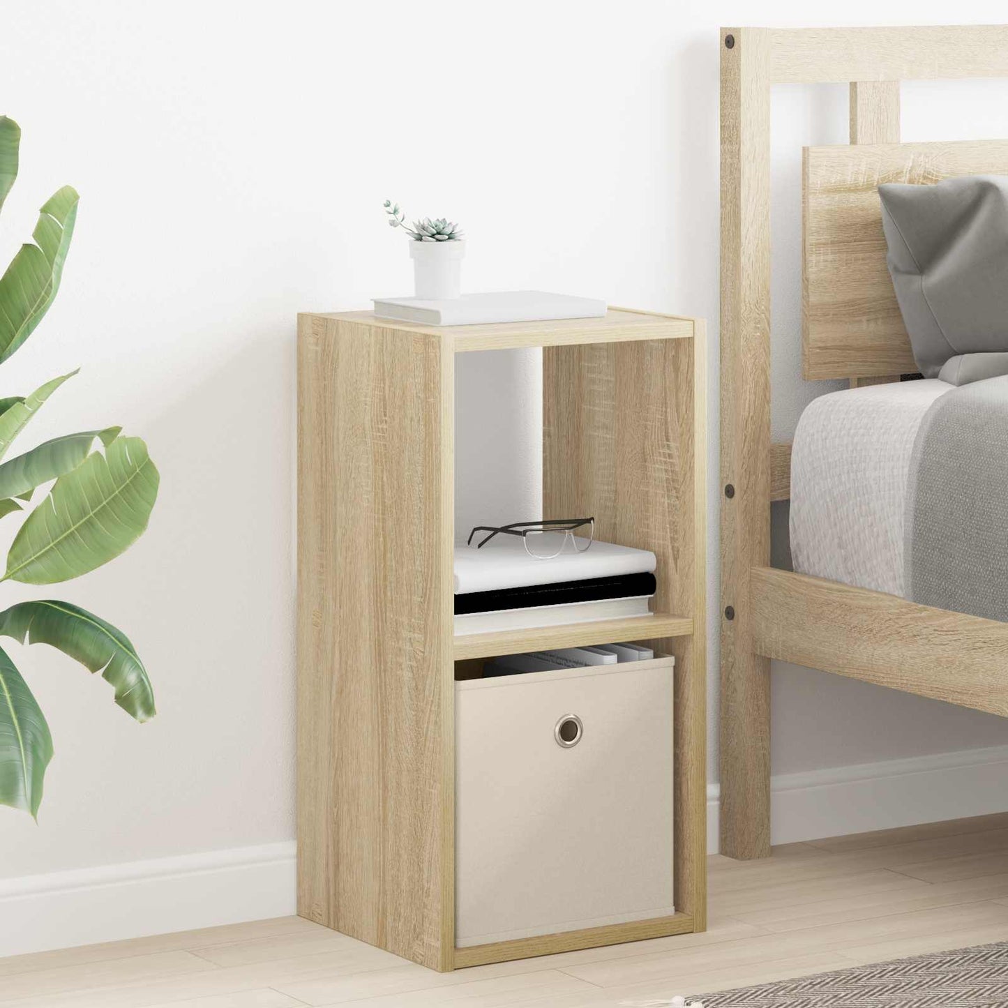 Bedside Table Sonoma Oak 30.5 x 27 x 59.5 cm Engineered Wood