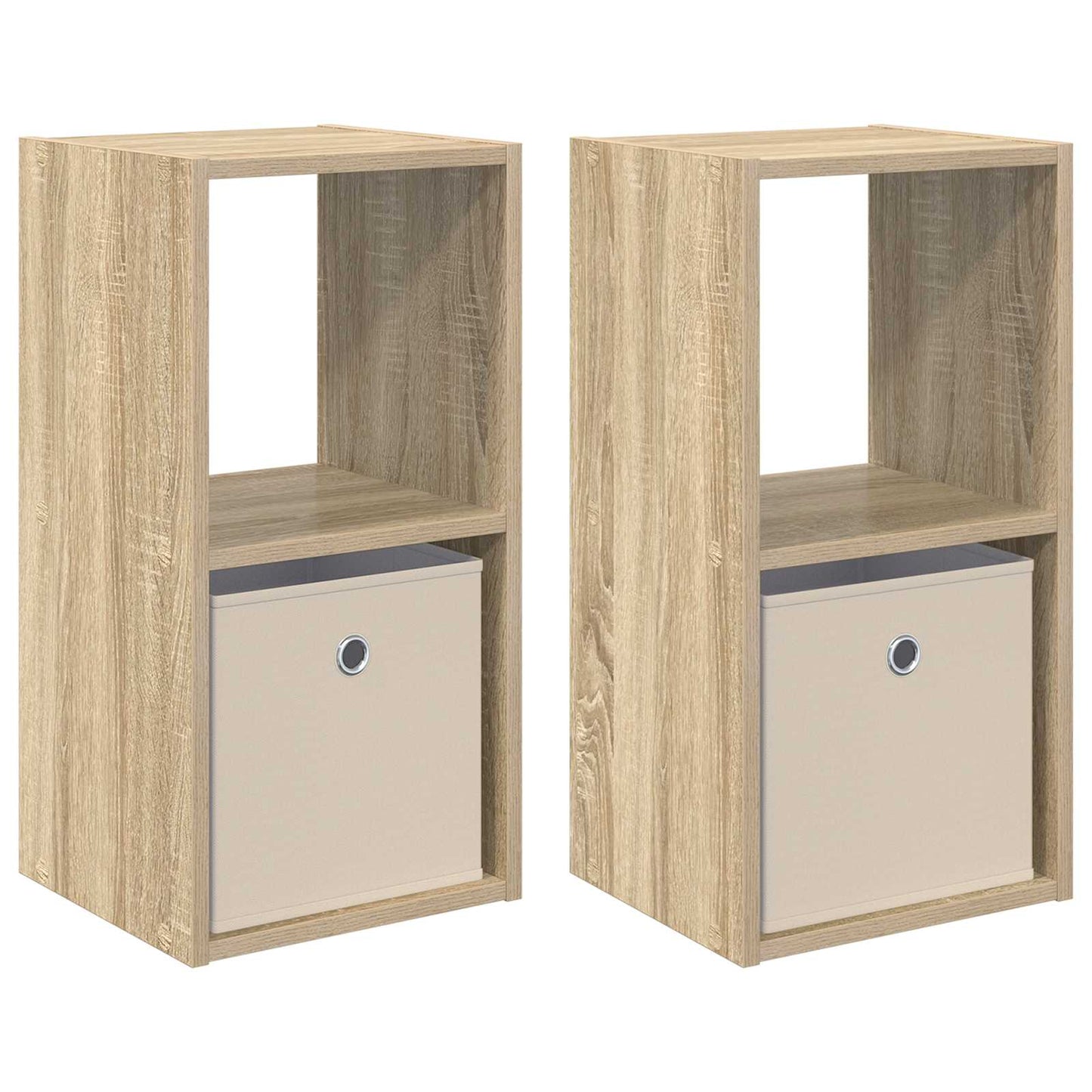 Bedside Table with Drawer 2 pcs Sonoma Oak 30.5 x 27 x 59.5 cm