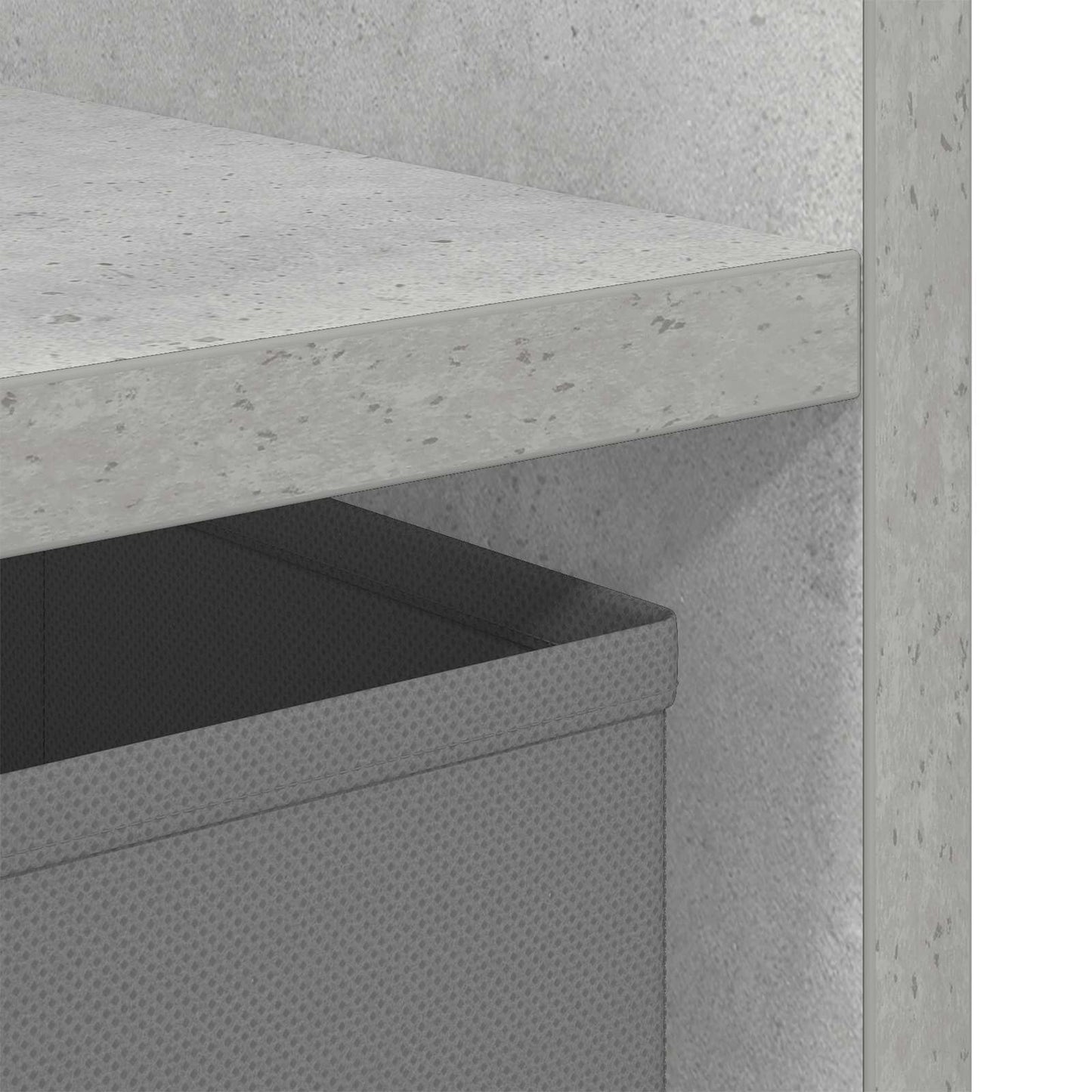 Bedside Table Concrete Grey 30.5 x 27 x 59.5 cm Engineered Wood