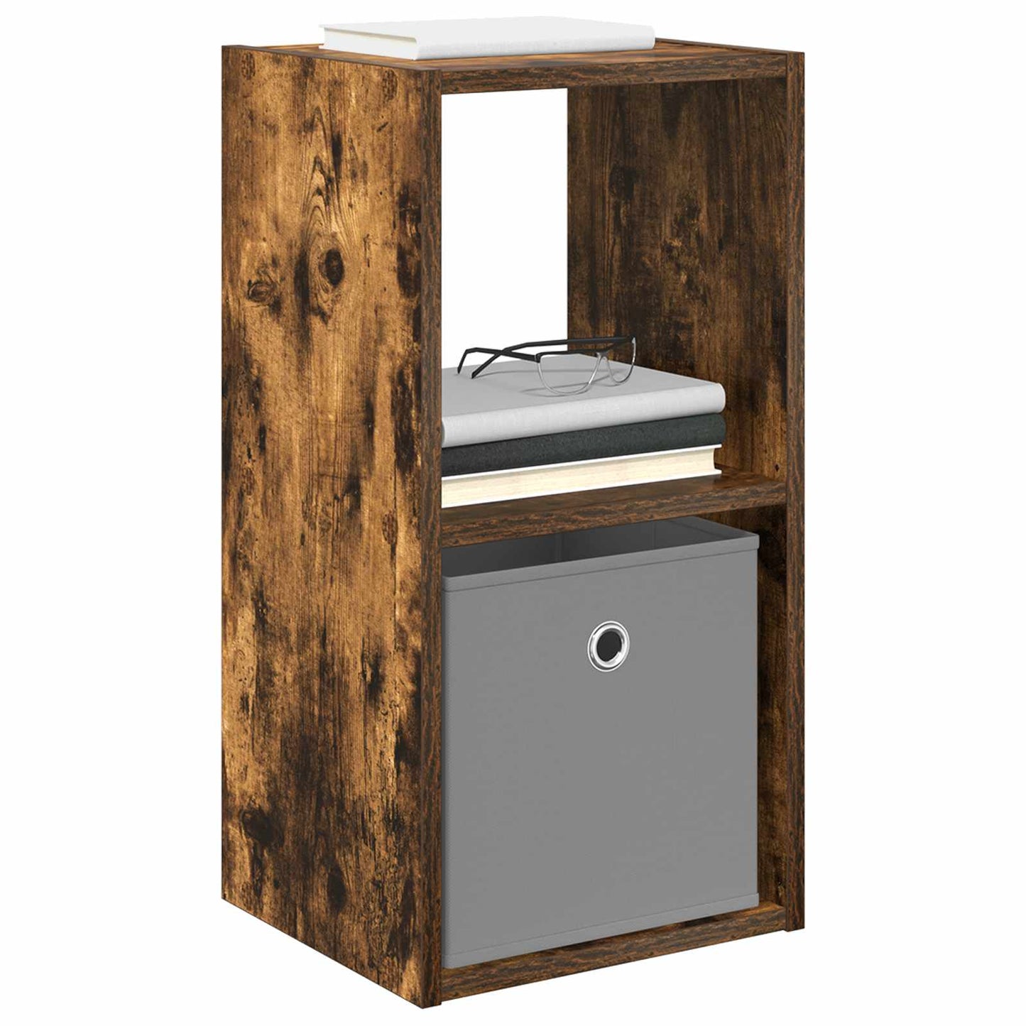 Bedside Table with Drawer 2 pcs Smoked Oak 30.5 x 27 x 59.5 cm