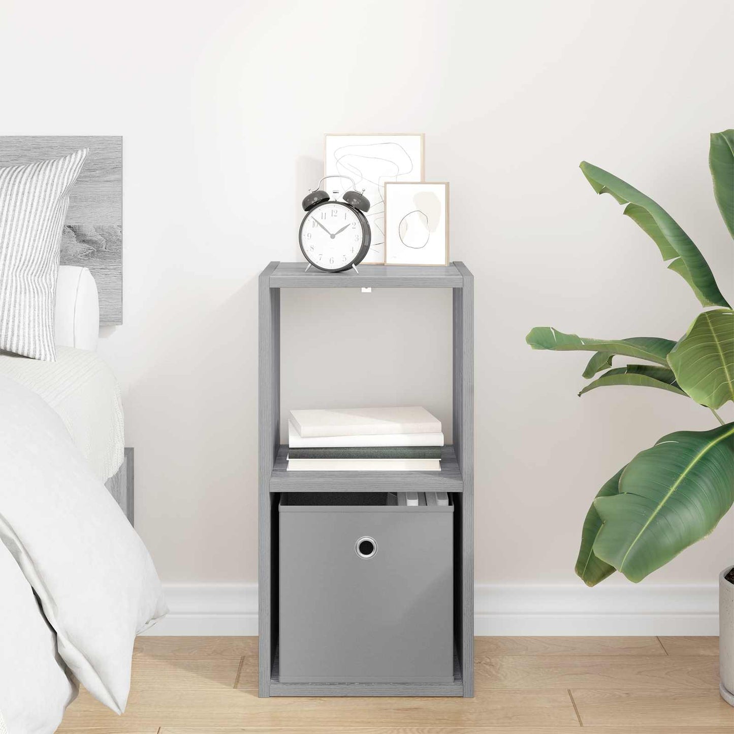 Bedside Table Grey Sonoma 30.5 x 27 x 59.5 cm Engineered Wood
