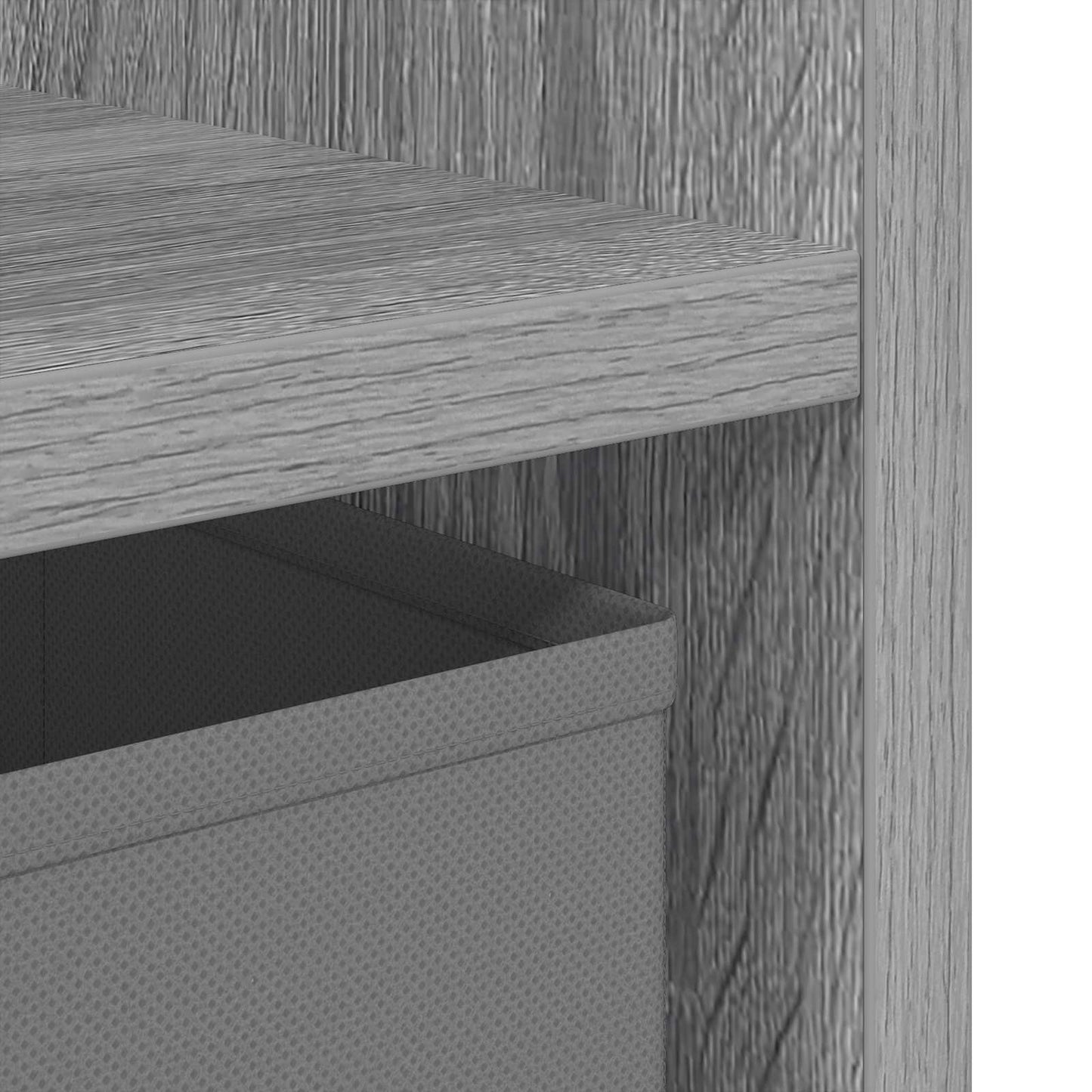 Bedside Table with Drawer 2 pcs Grey Sonoma 30.5 x 27 x 59.5 cm