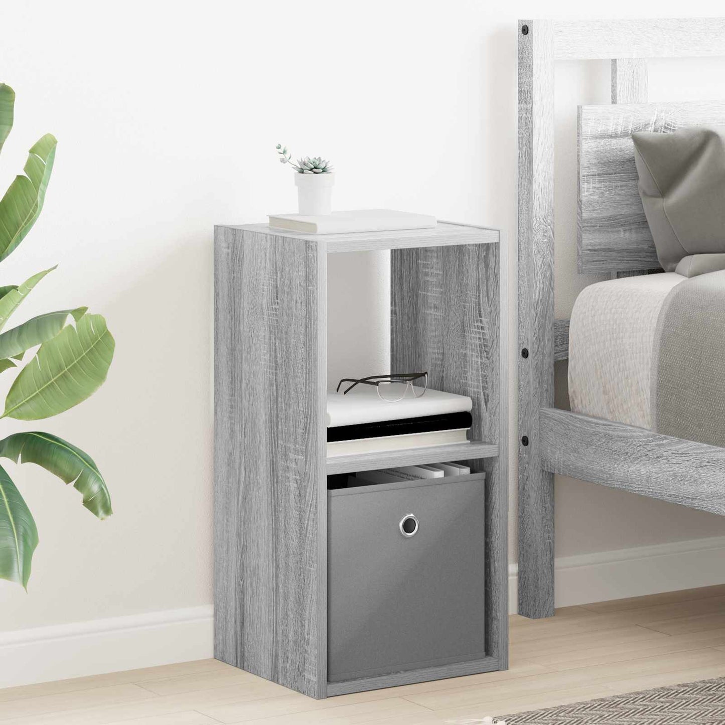 Bedside Table with Drawer 2 pcs Grey Sonoma 30.5 x 27 x 59.5 cm