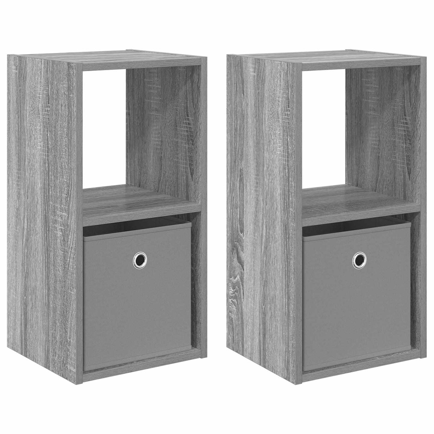 Bedside Table with Drawer 2 pcs Grey Sonoma 30.5 x 27 x 59.5 cm